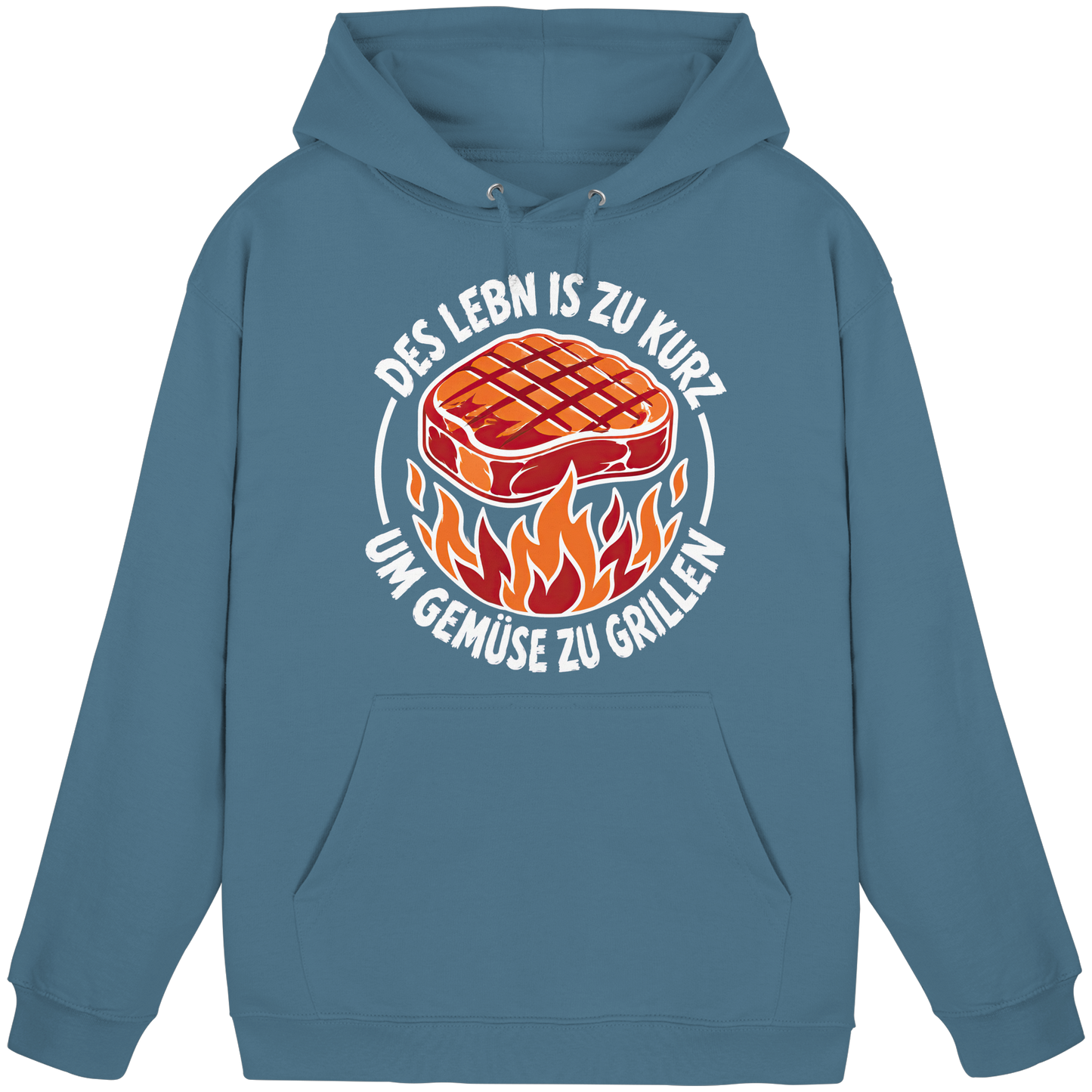 DES LEBN IS ZU KURZ - UM GEMÜSE ZU GRILLEN - Basic Unisex Hoodie