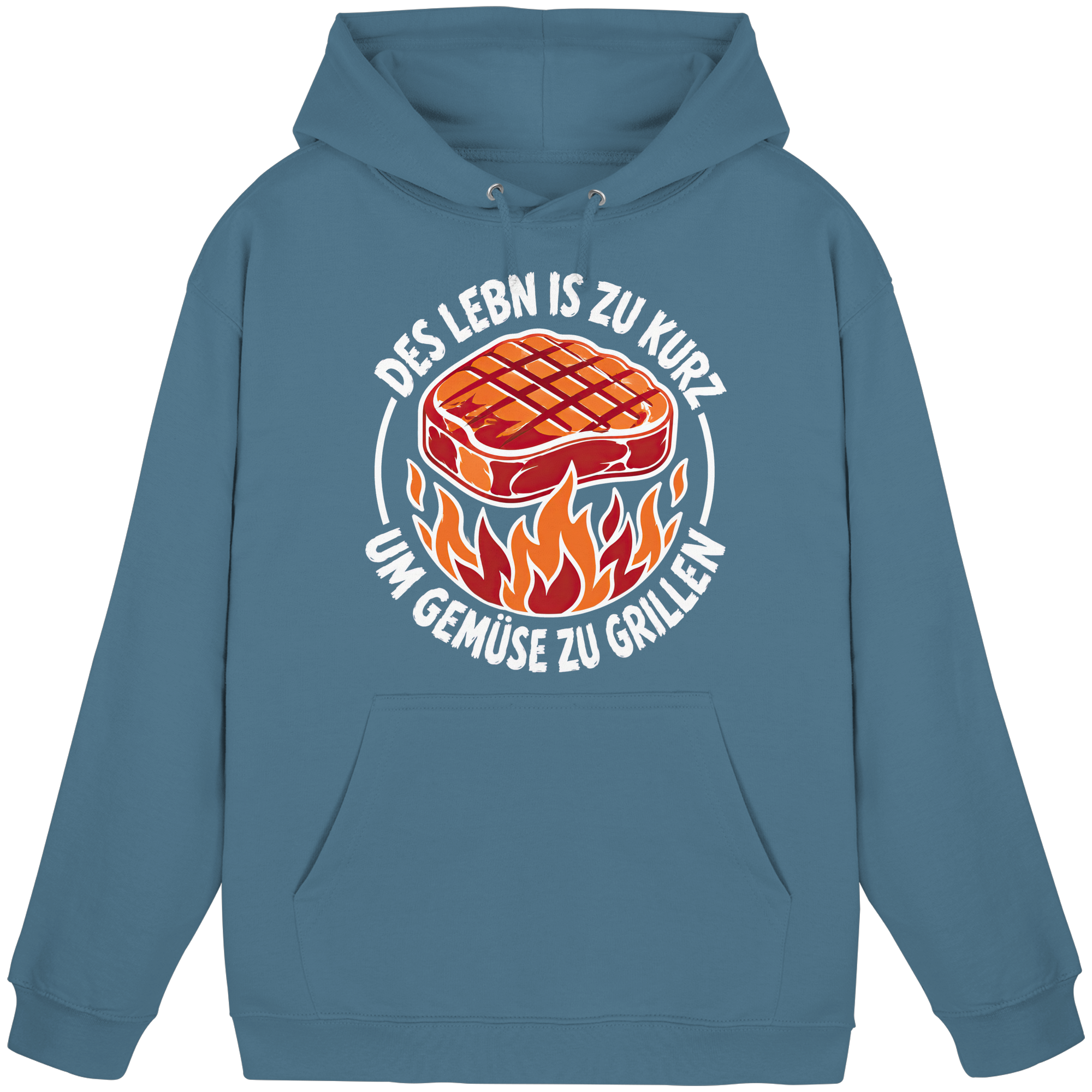 DES LEBN IS ZU KURZ - UM GEMÜSE ZU GRILLEN - Basic Unisex Hoodie
