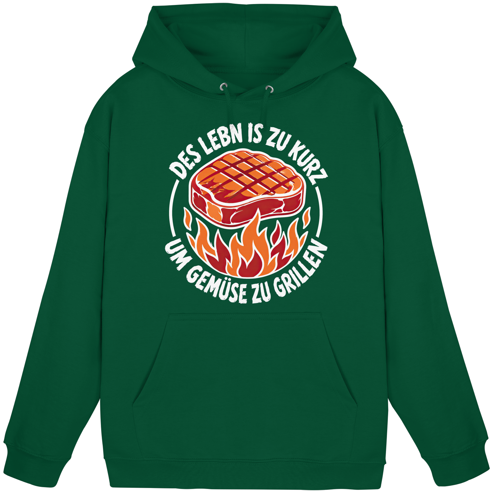 DES LEBN IS ZU KURZ - UM GEMÜSE ZU GRILLEN - Basic Unisex Hoodie
