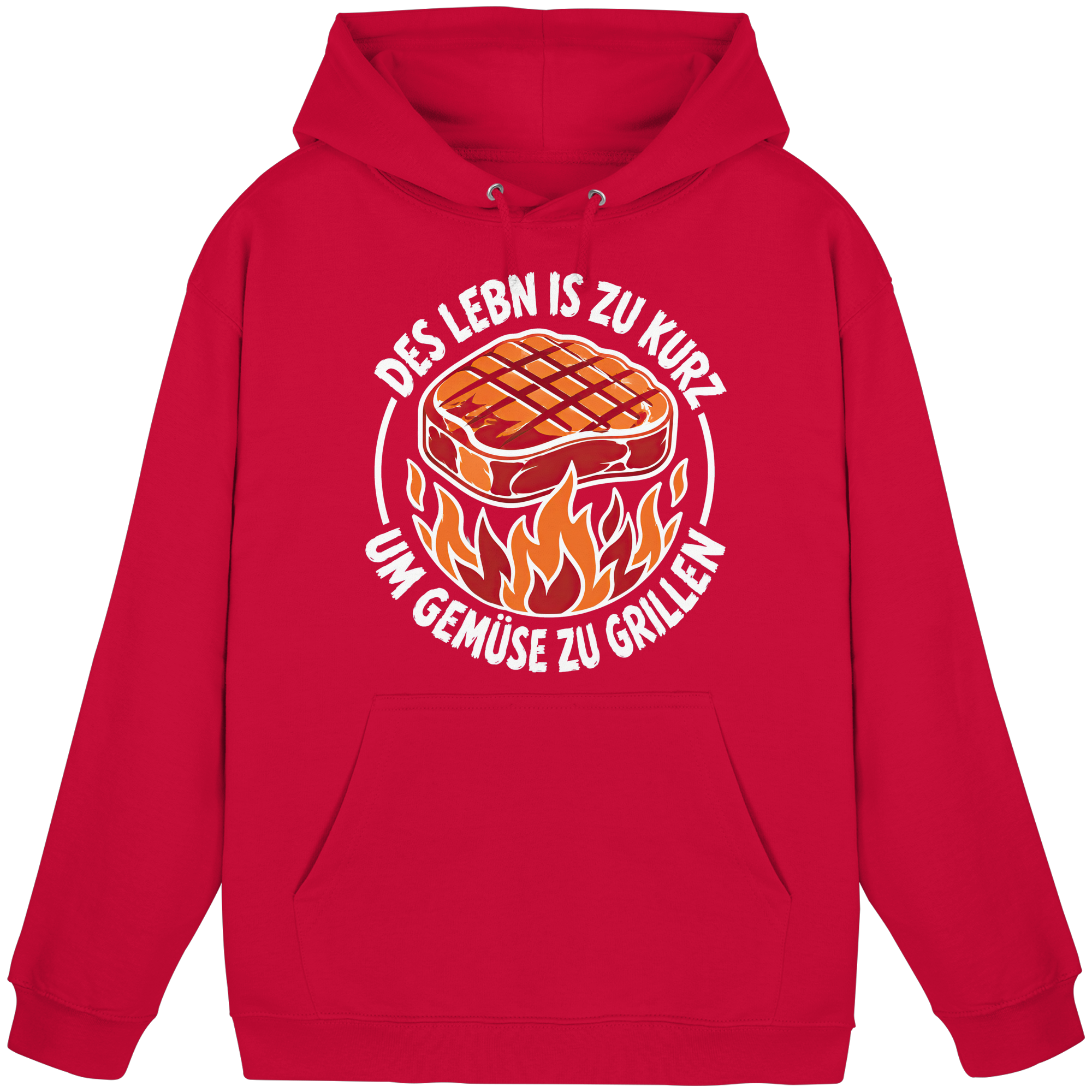 DES LEBN IS ZU KURZ - UM GEMÜSE ZU GRILLEN - Basic Unisex Hoodie
