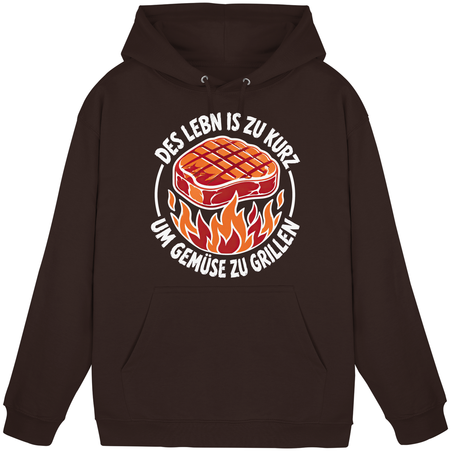 DES LEBN IS ZU KURZ - UM GEMÜSE ZU GRILLEN - Basic Unisex Hoodie