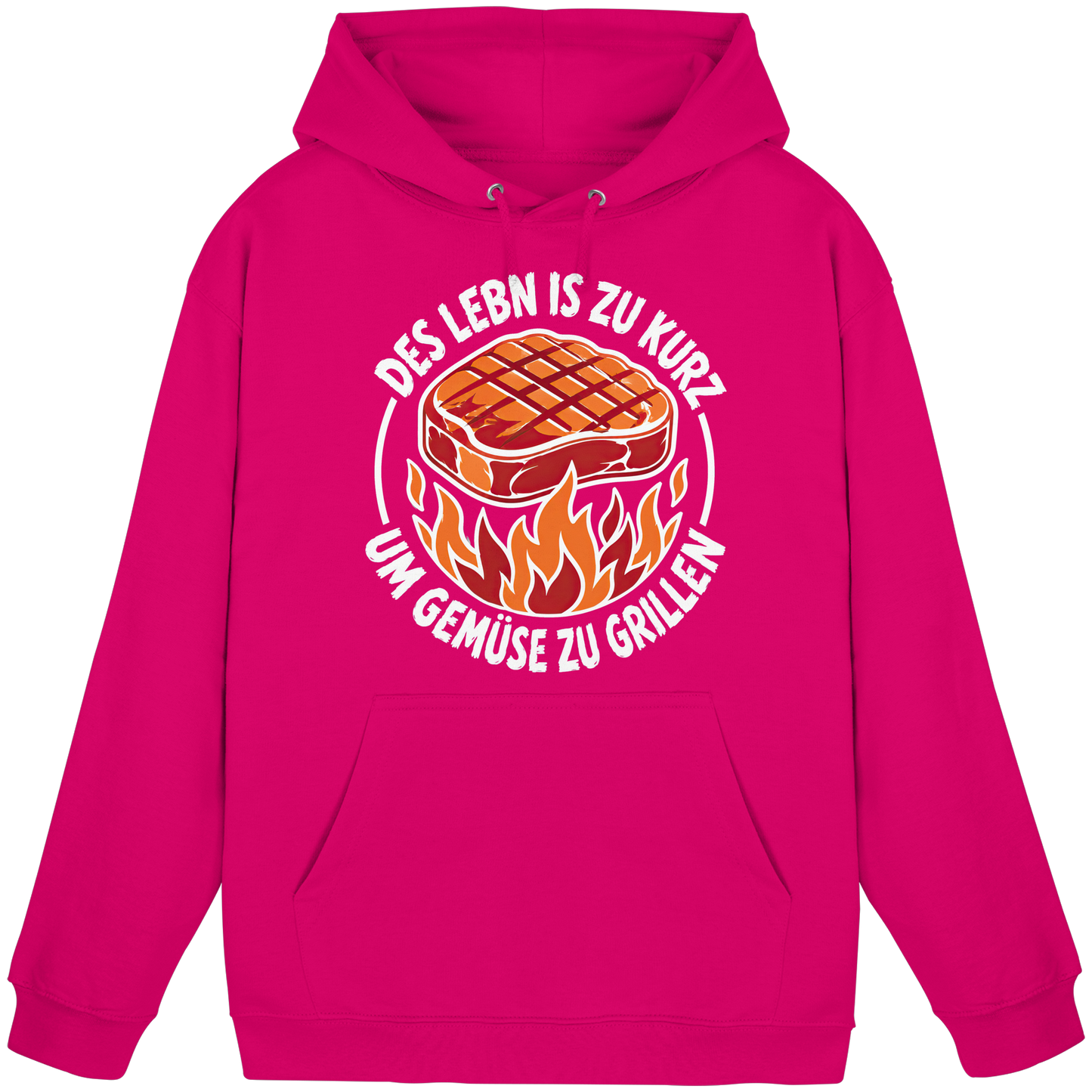 DES LEBN IS ZU KURZ - UM GEMÜSE ZU GRILLEN - Basic Unisex Hoodie