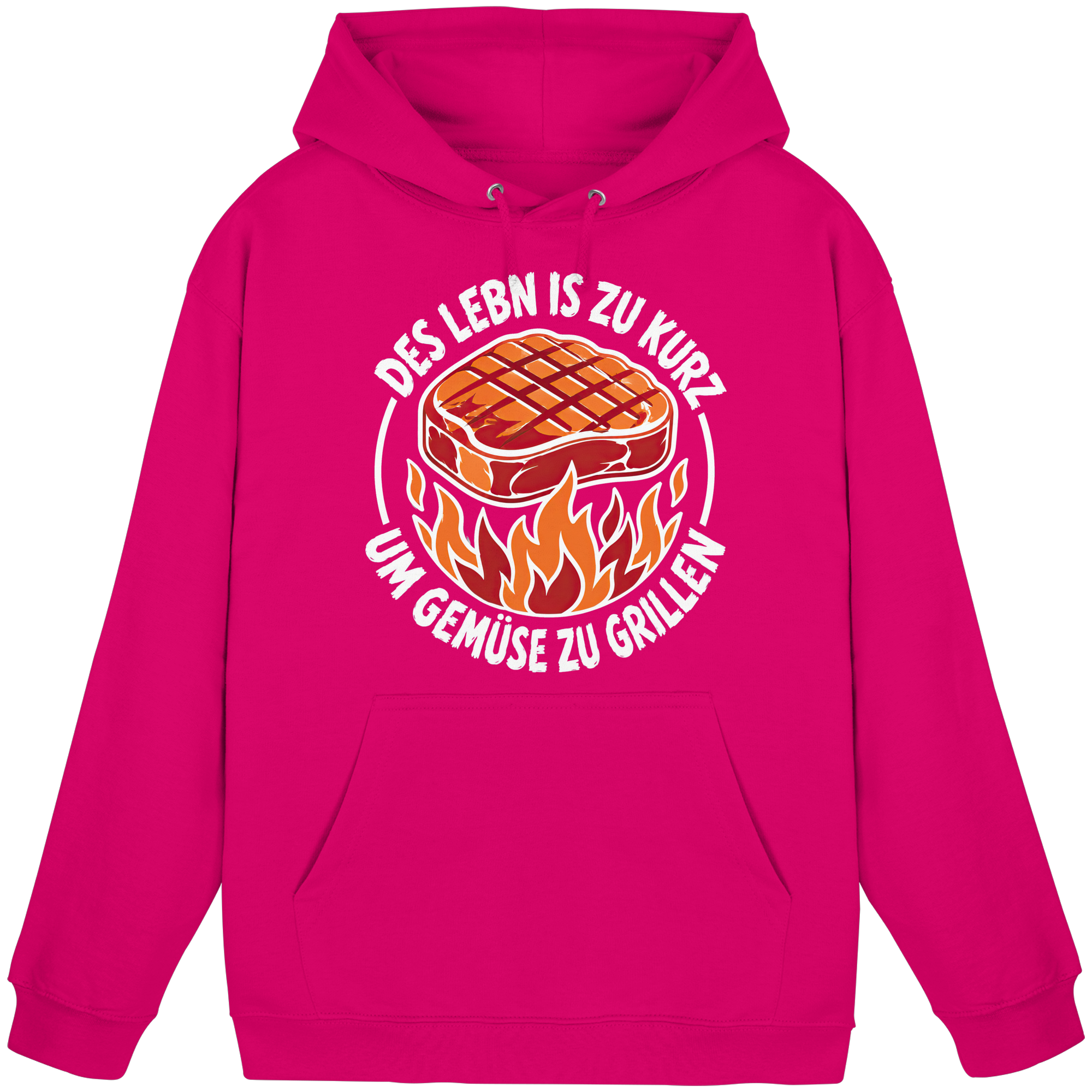 DES LEBN IS ZU KURZ - UM GEMÜSE ZU GRILLEN - Basic Unisex Hoodie