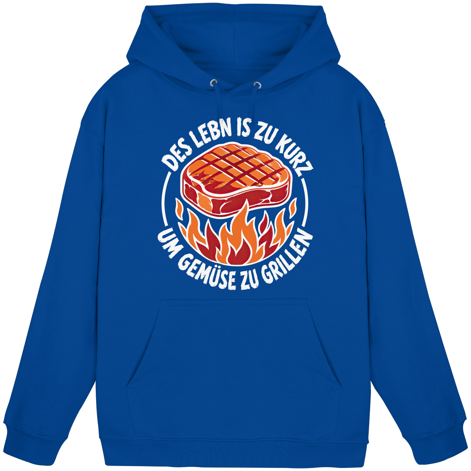 DES LEBN IS ZU KURZ - UM GEMÜSE ZU GRILLEN - Basic Unisex Hoodie
