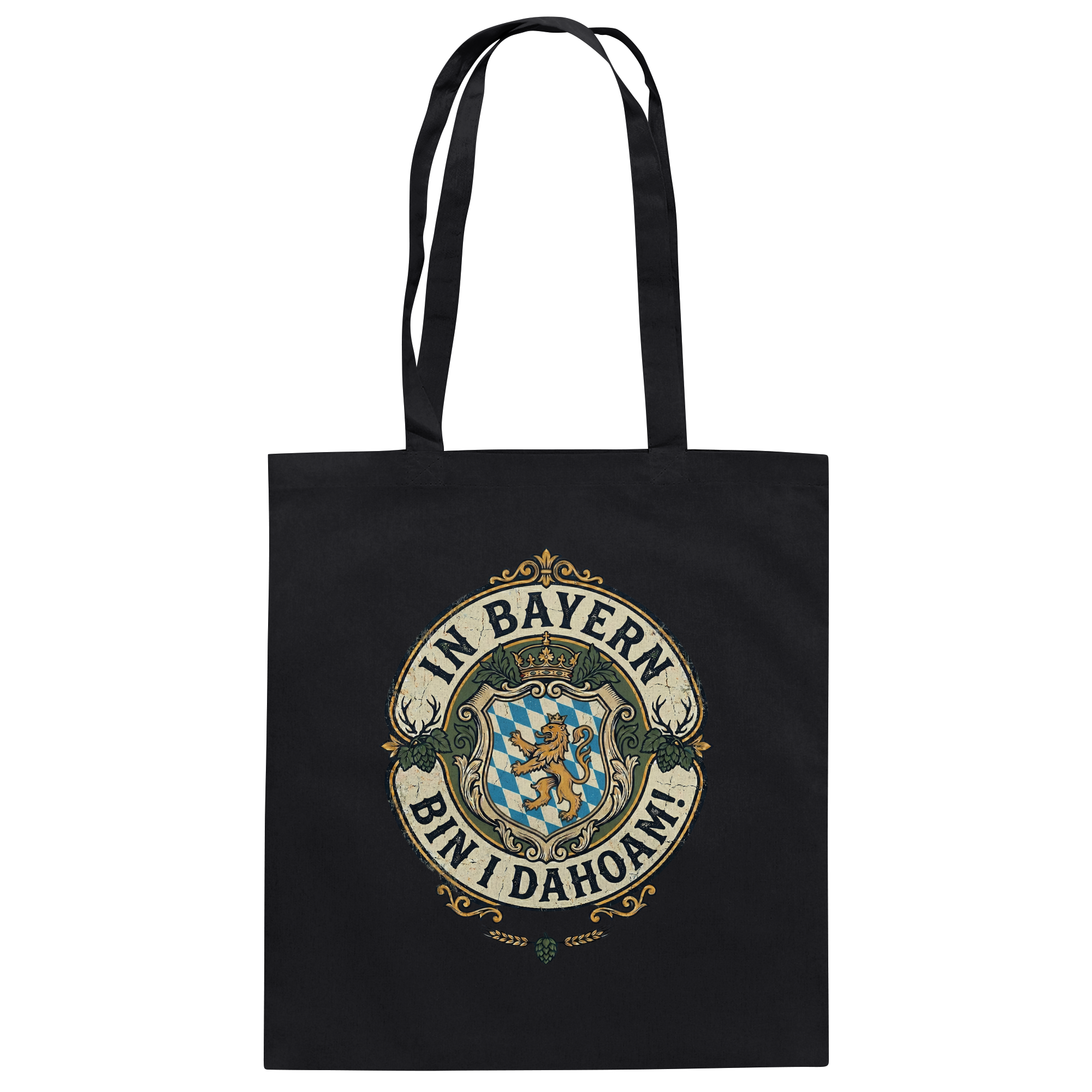 IN BAYERN BIN I DAHOAM! - Baumwolltasche - BayrischerHumor