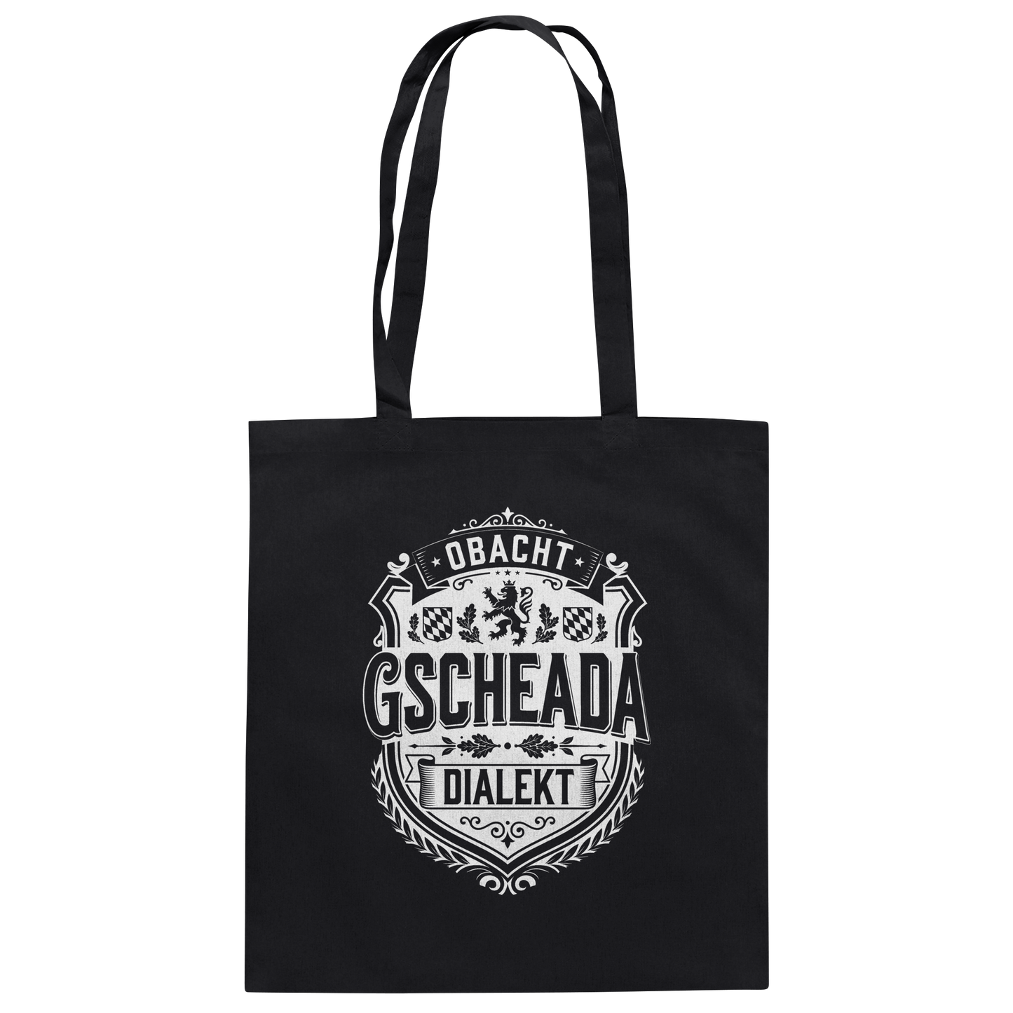 OBACHT GSCHEADA DIALEKT - Baumwolltasche - BayrischerHumor