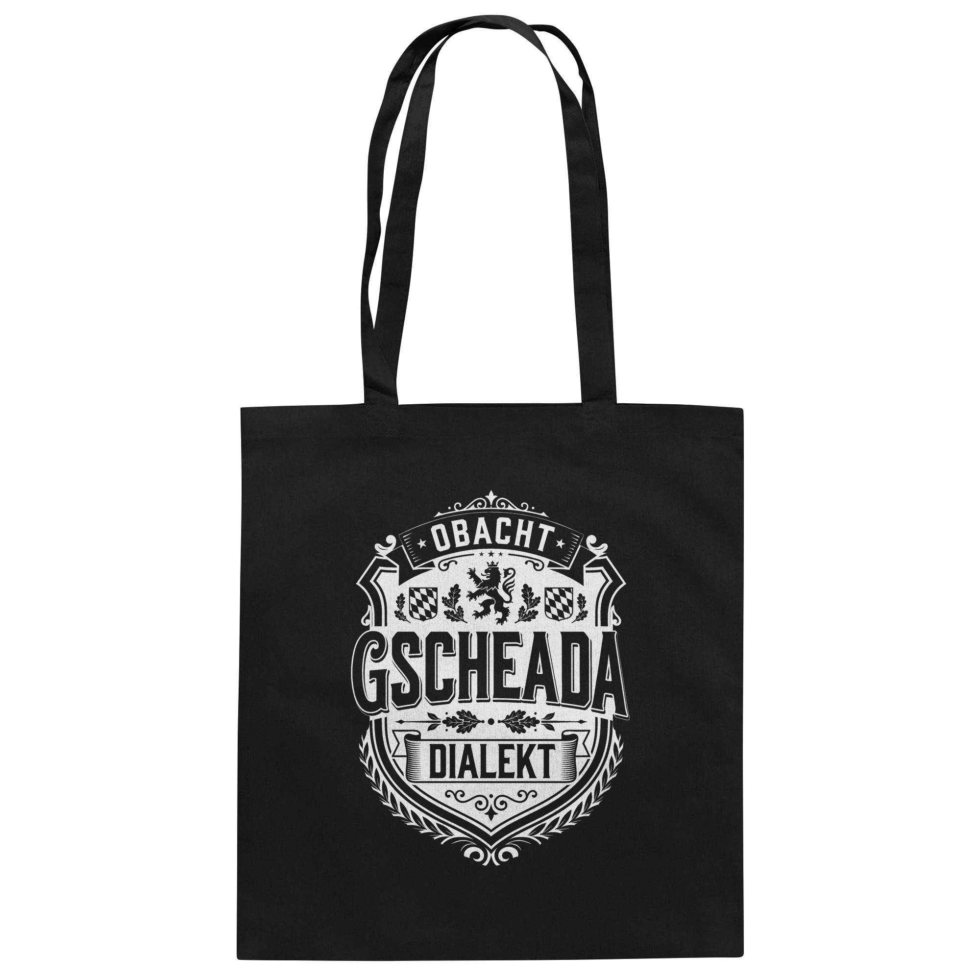 OBACHT GSCHEADA DIALEKT - Baumwolltasche - BayrischerHumor