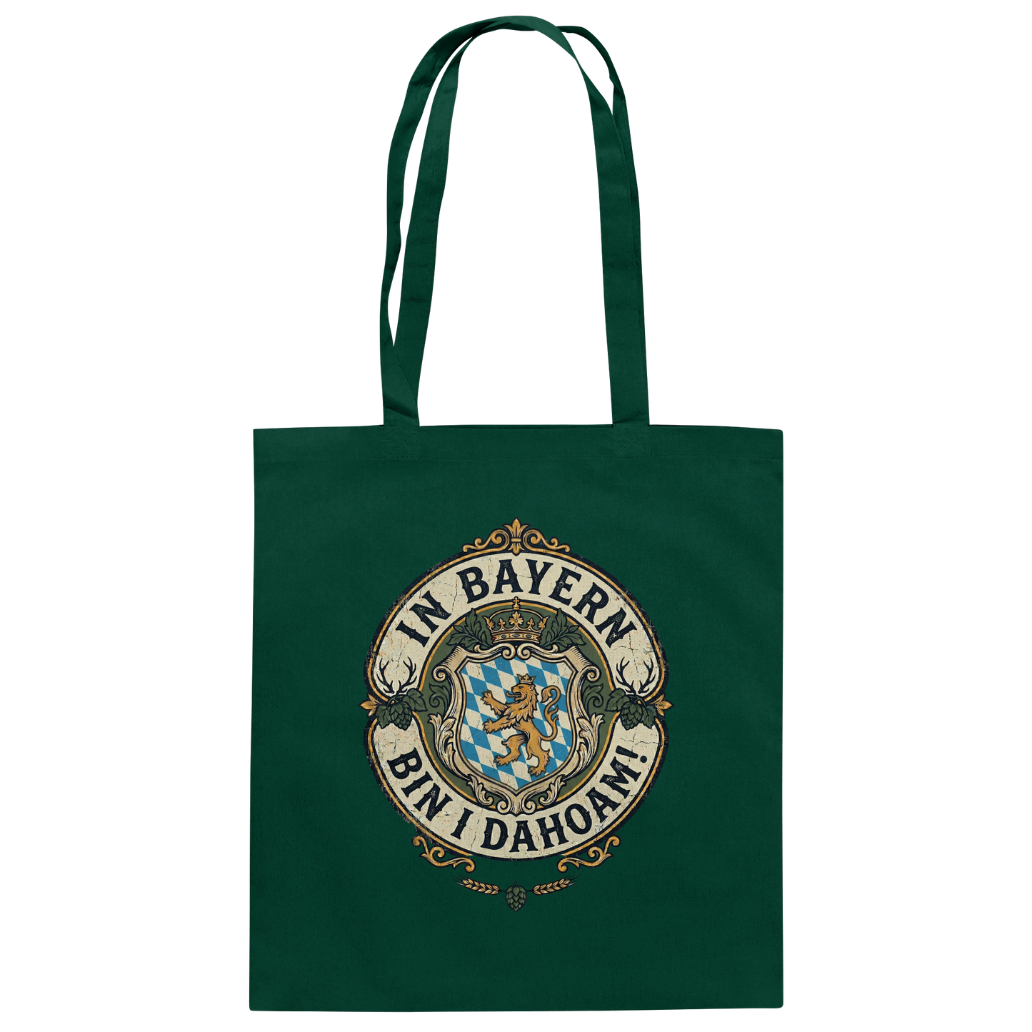 IN BAYERN BIN I DAHOAM! - Baumwolltasche - BayrischerHumor