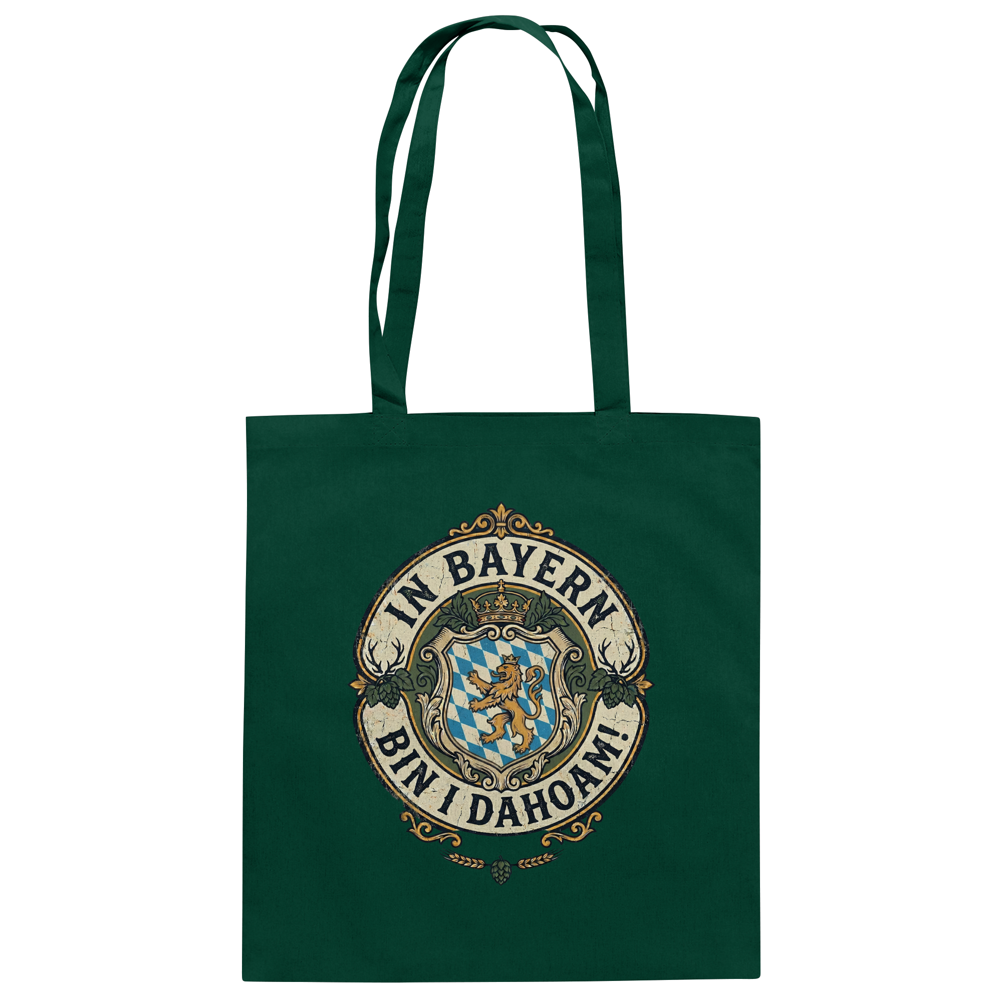 IN BAYERN BIN I DAHOAM! - Baumwolltasche - BayrischerHumor