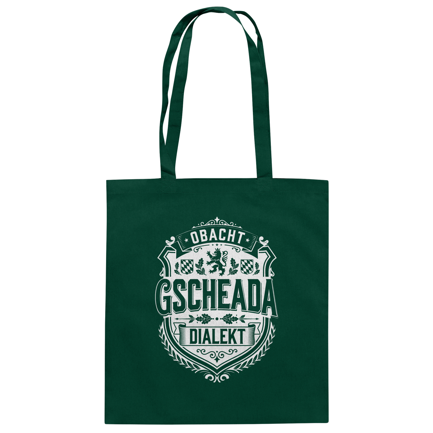 OBACHT GSCHEADA DIALEKT - Baumwolltasche - BayrischerHumor