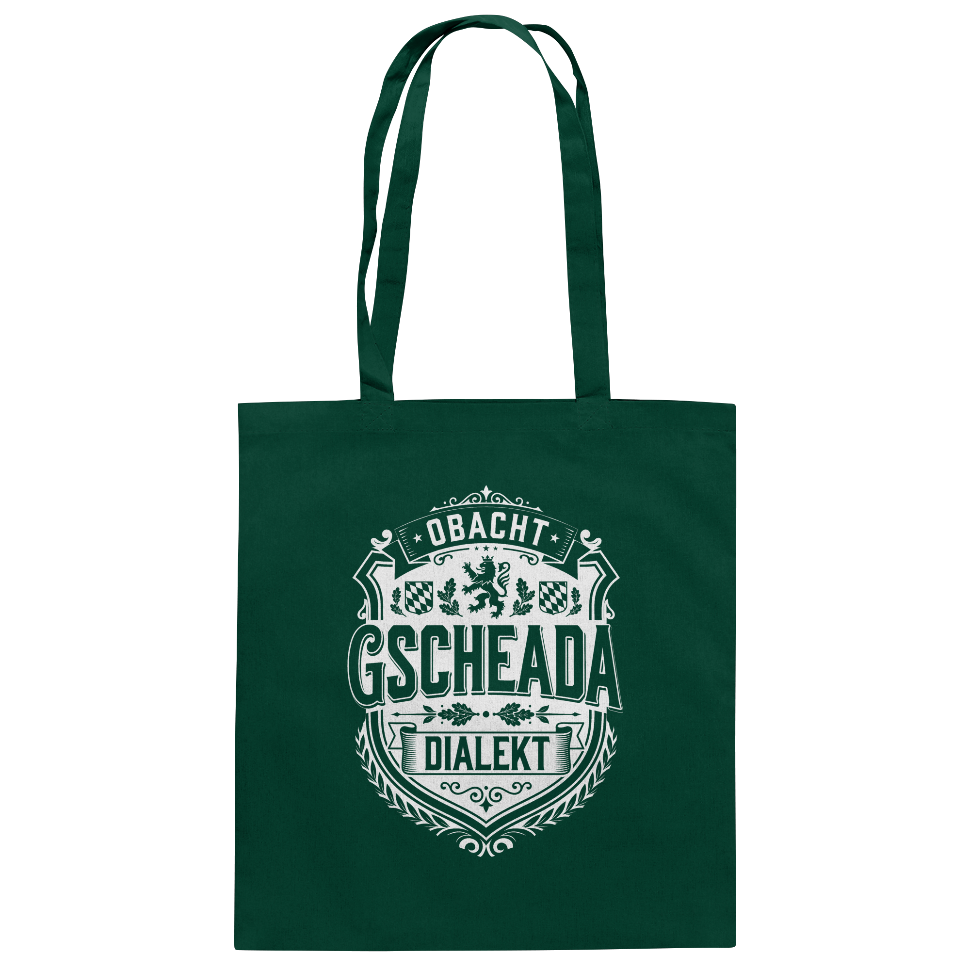 OBACHT GSCHEADA DIALEKT - Baumwolltasche - BayrischerHumor