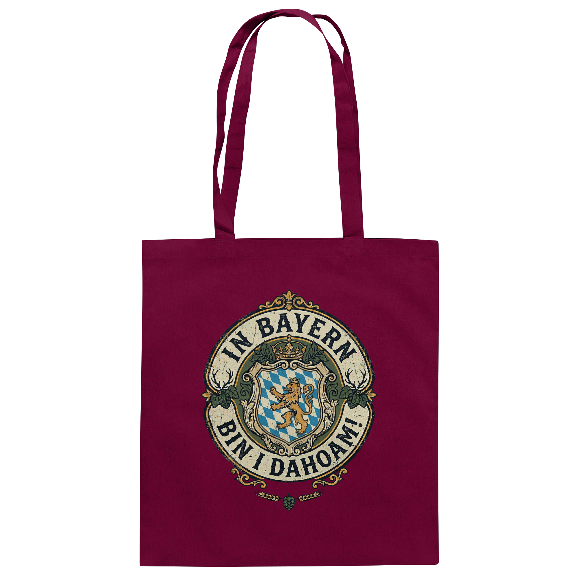 IN BAYERN BIN I DAHOAM! - Baumwolltasche - BayrischerHumor