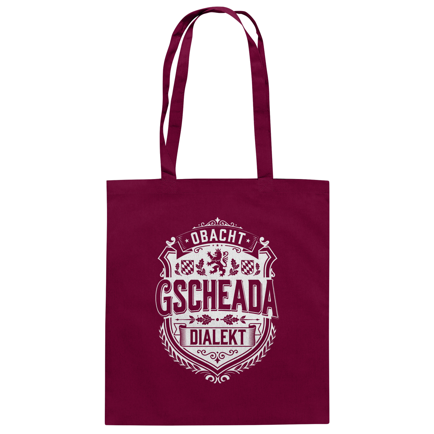 OBACHT GSCHEADA DIALEKT - Baumwolltasche - BayrischerHumor