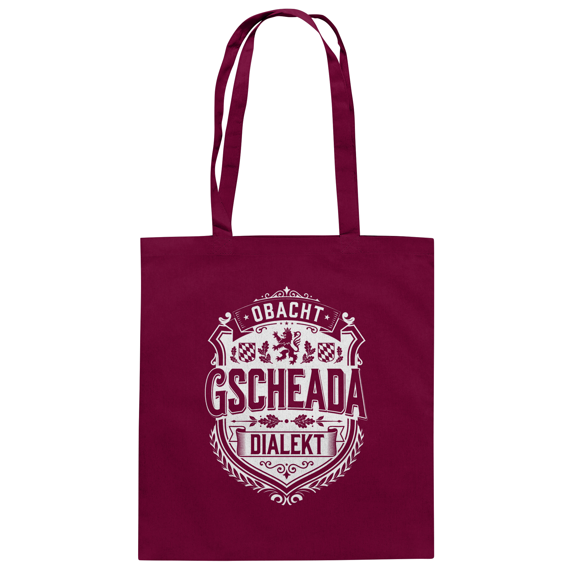 OBACHT GSCHEADA DIALEKT - Baumwolltasche - BayrischerHumor