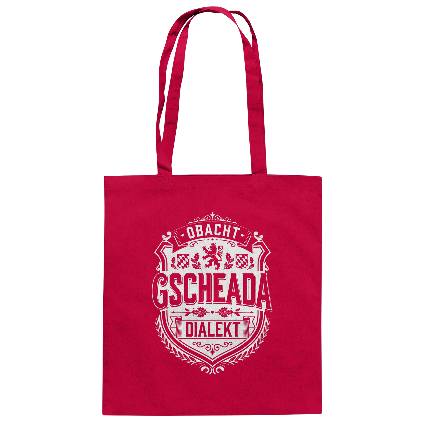 OBACHT GSCHEADA DIALEKT - Baumwolltasche - BayrischerHumor