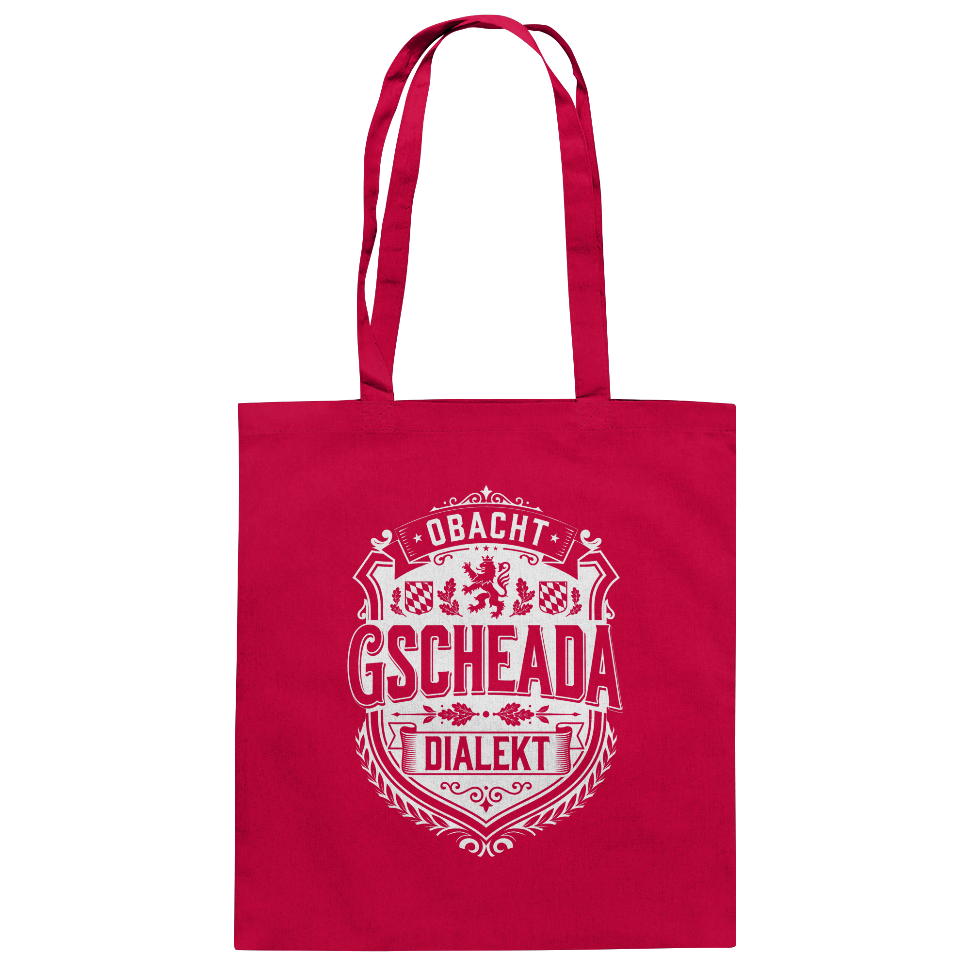 OBACHT GSCHEADA DIALEKT - Baumwolltasche - BayrischerHumor