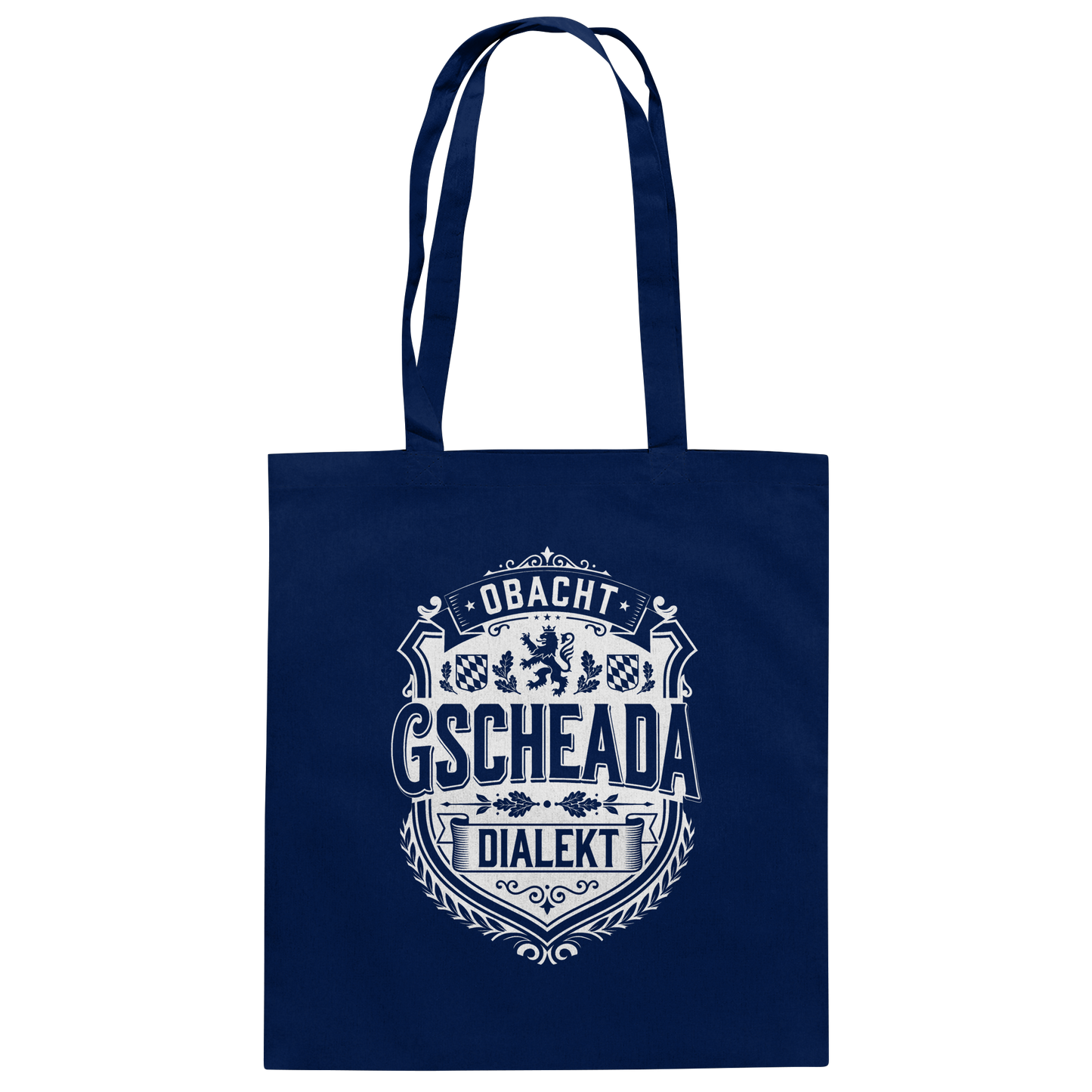 OBACHT GSCHEADA DIALEKT - Baumwolltasche - BayrischerHumor