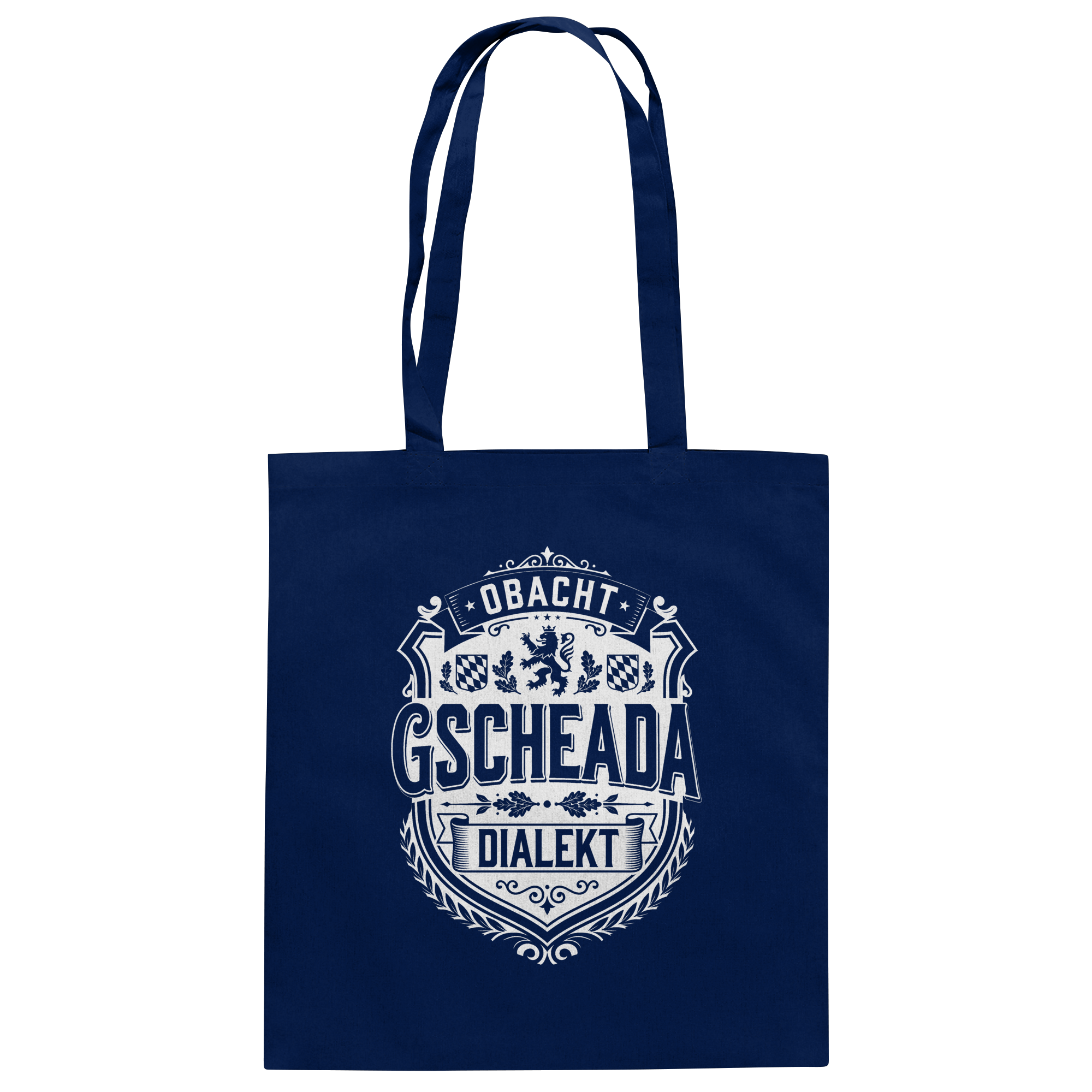 OBACHT GSCHEADA DIALEKT - Baumwolltasche - BayrischerHumor