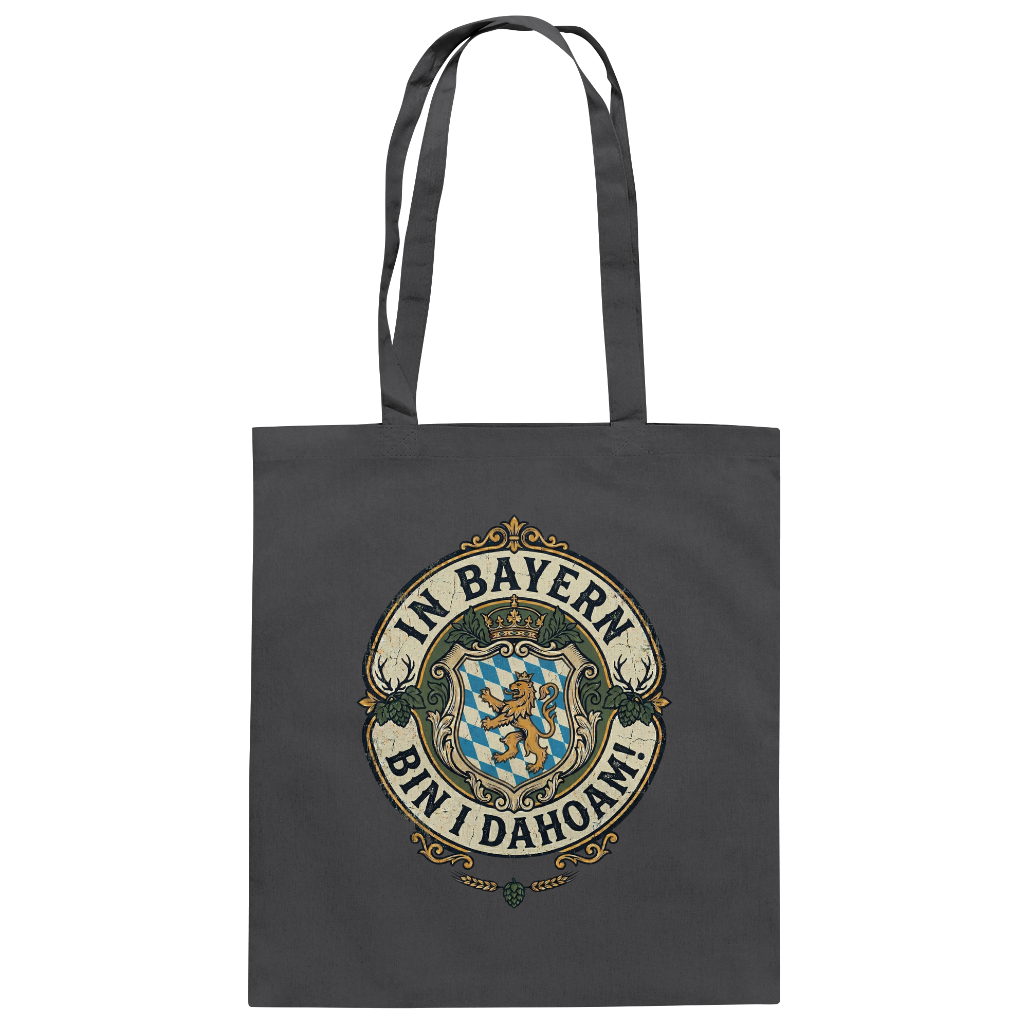 IN BAYERN BIN I DAHOAM! - Baumwolltasche - BayrischerHumor