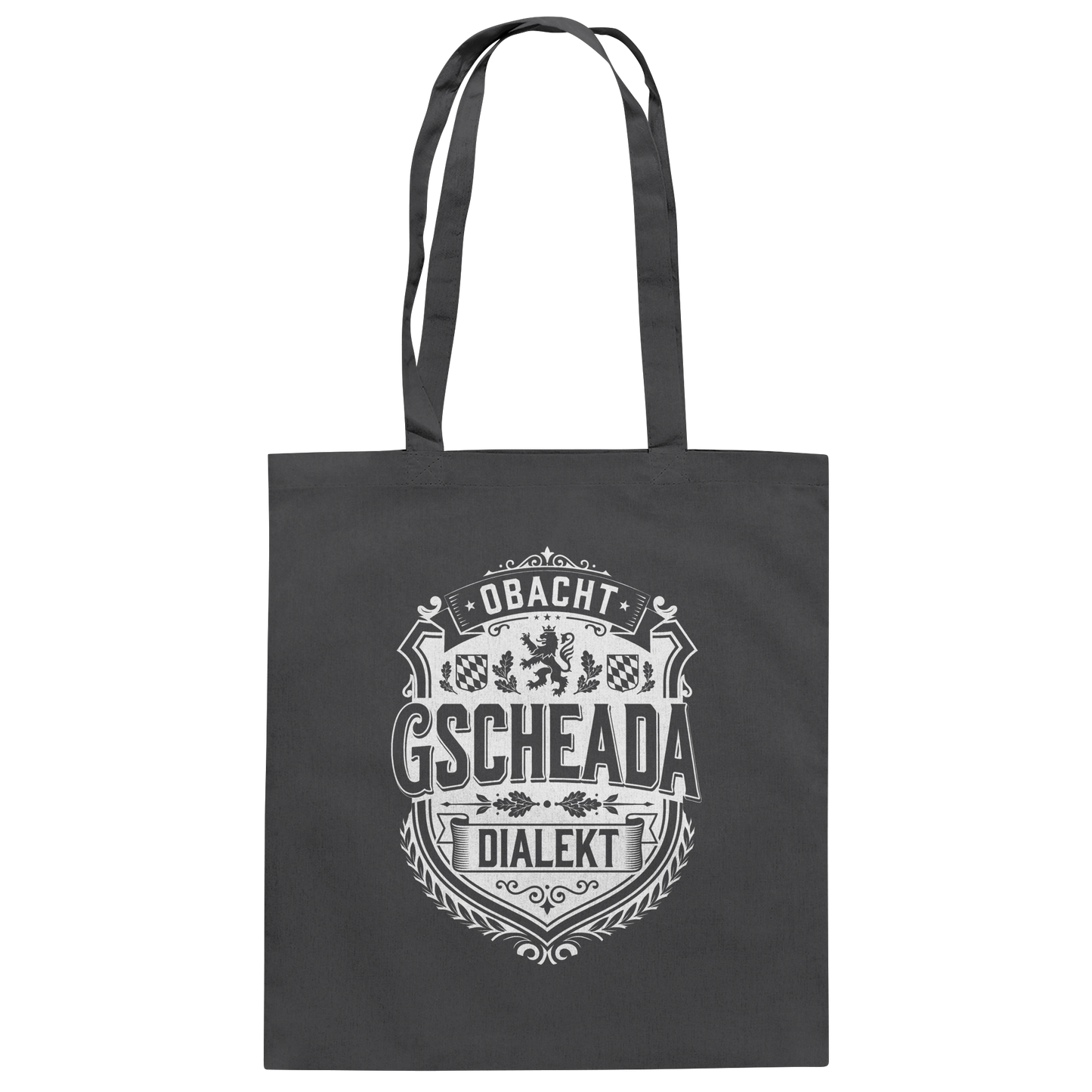 OBACHT GSCHEADA DIALEKT - Baumwolltasche - BayrischerHumor