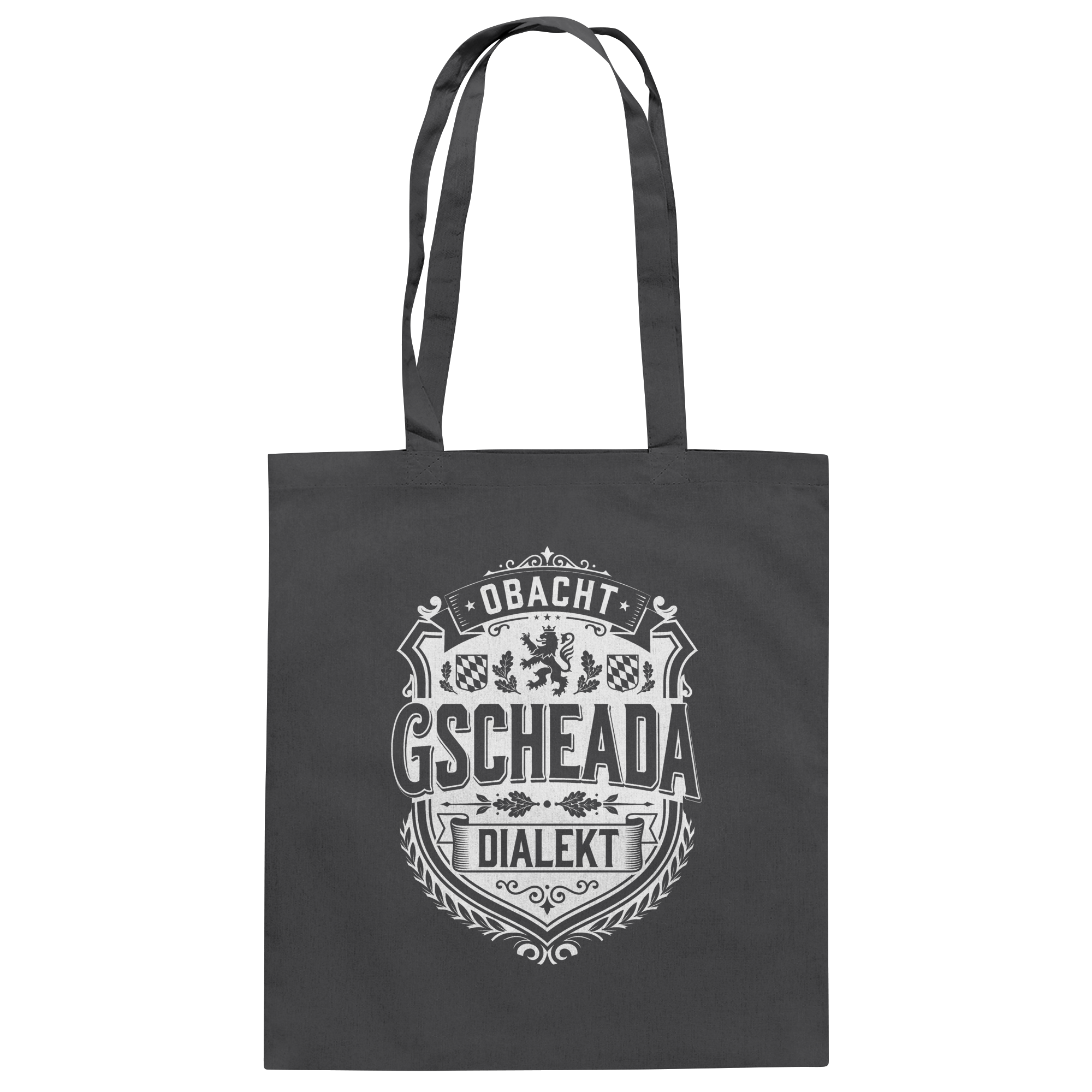 OBACHT GSCHEADA DIALEKT - Baumwolltasche - BayrischerHumor