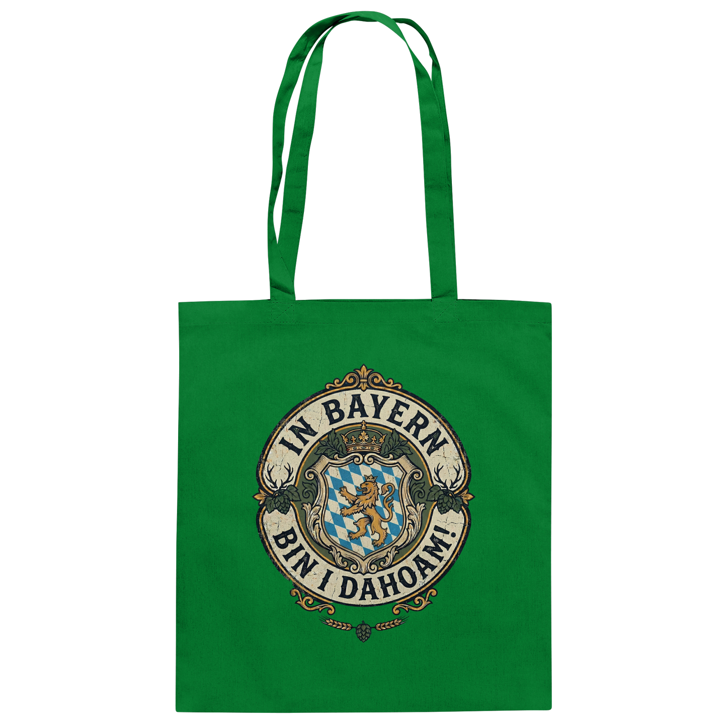 IN BAYERN BIN I DAHOAM! - Baumwolltasche - BayrischerHumor