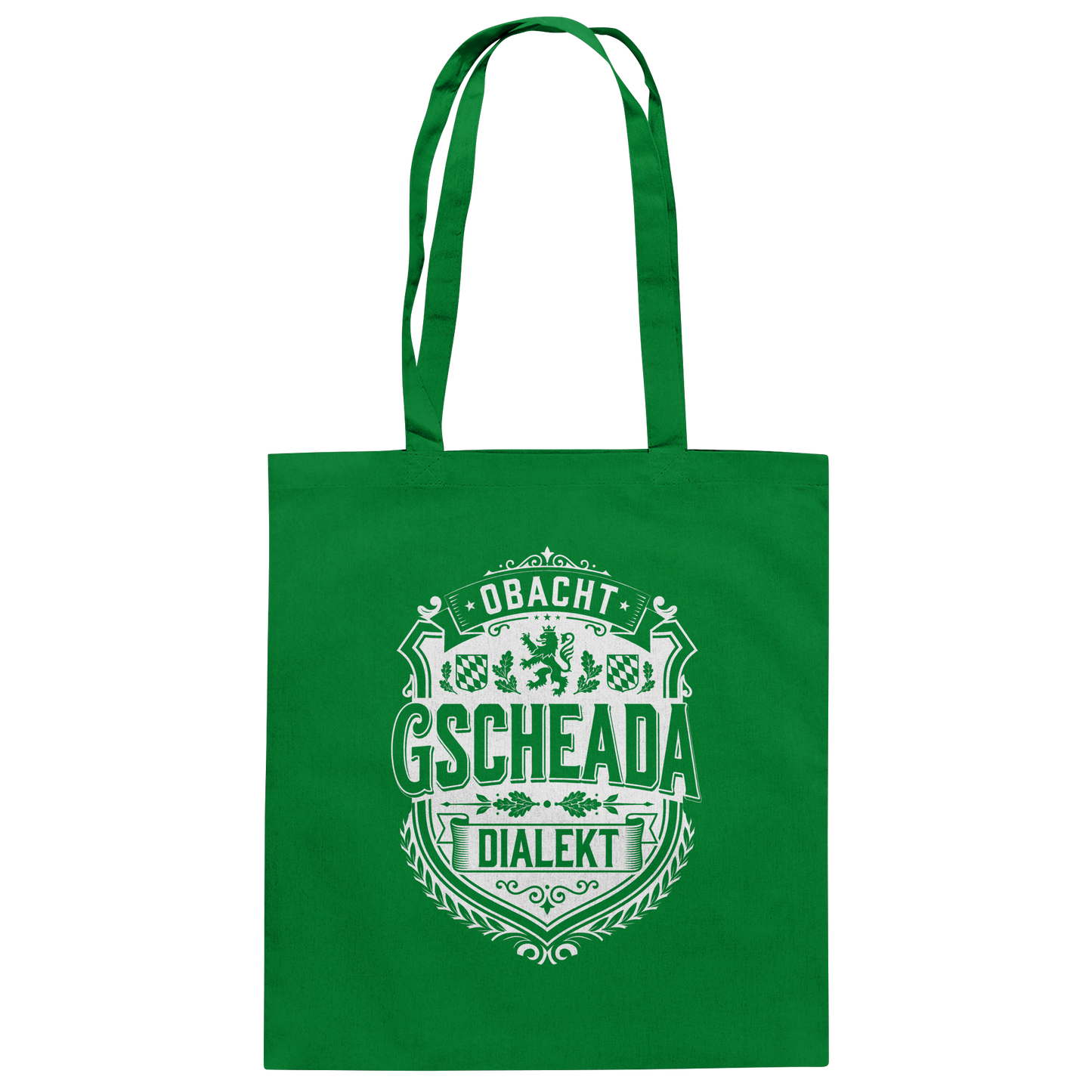 OBACHT GSCHEADA DIALEKT - Baumwolltasche - BayrischerHumor