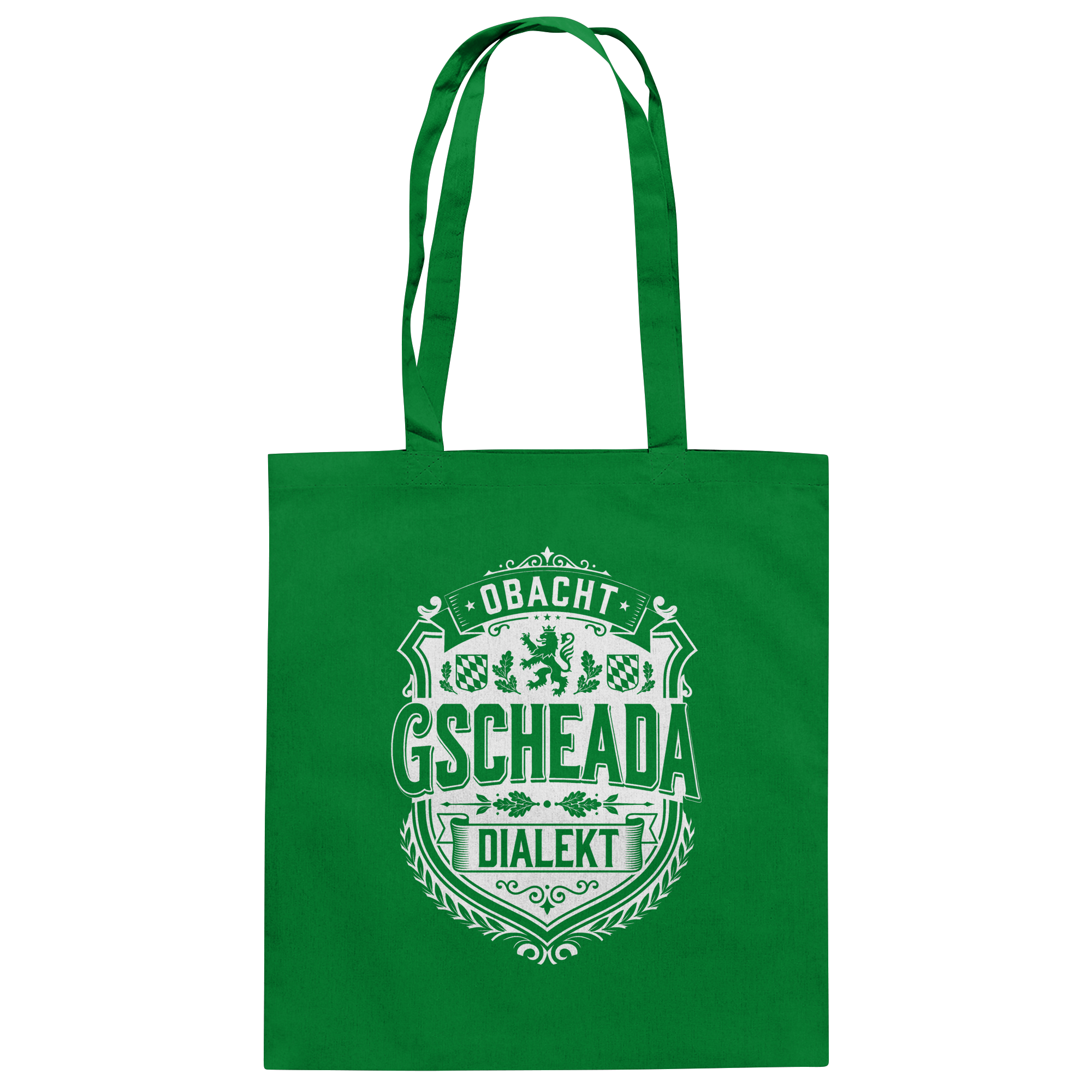 OBACHT GSCHEADA DIALEKT - Baumwolltasche - BayrischerHumor
