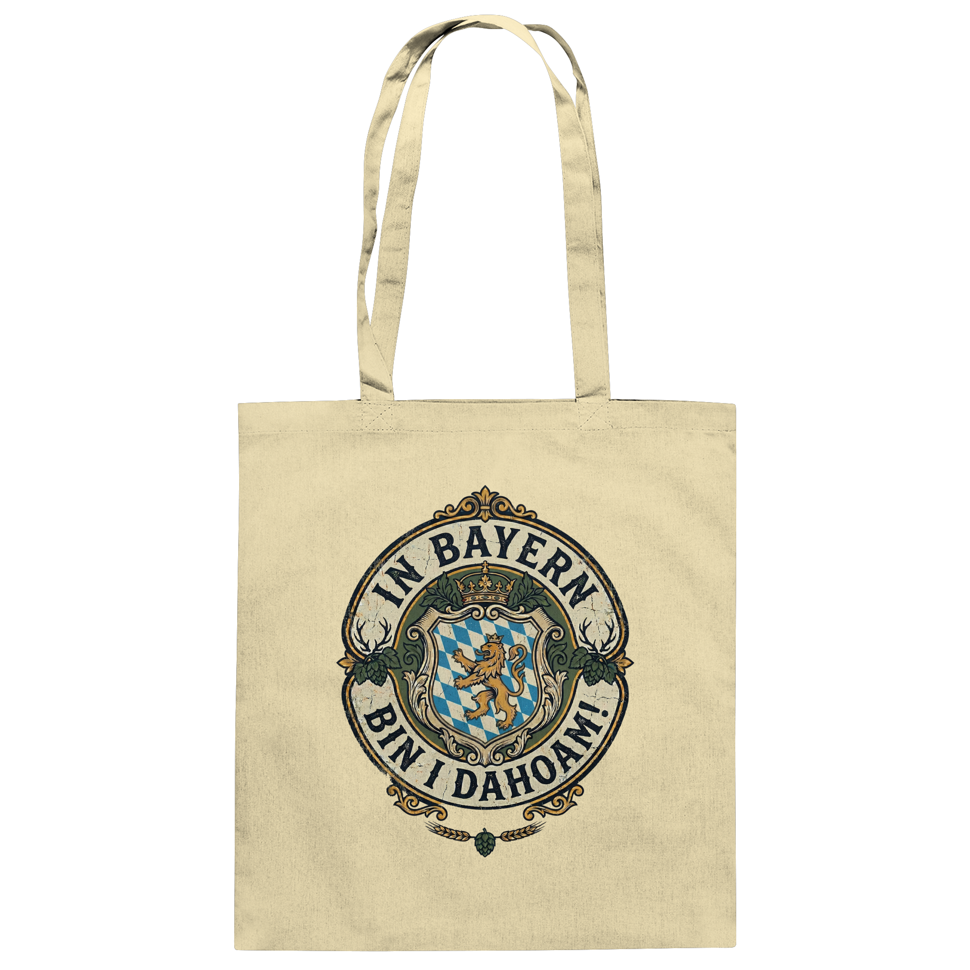 IN BAYERN BIN I DAHOAM! - Baumwolltasche - BayrischerHumor