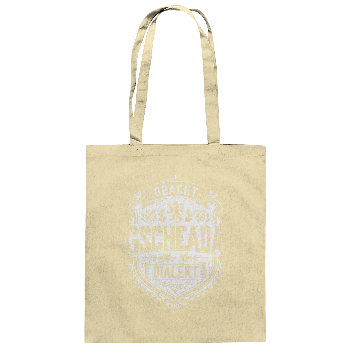 OBACHT GSCHEADA DIALEKT - Baumwolltasche - BayrischerHumor