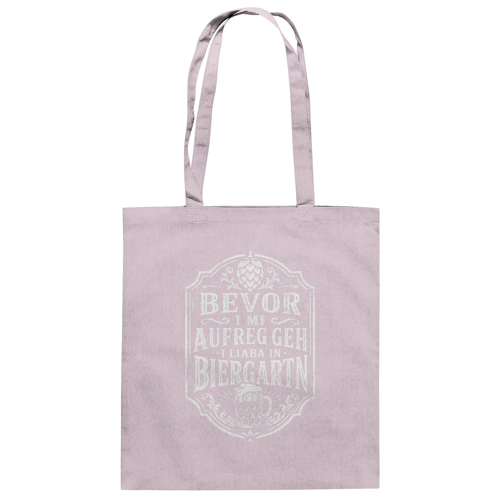 BEVOR I MI AUFREG, GEH I LIABA IN BIERGARTN - Baumwolltasche