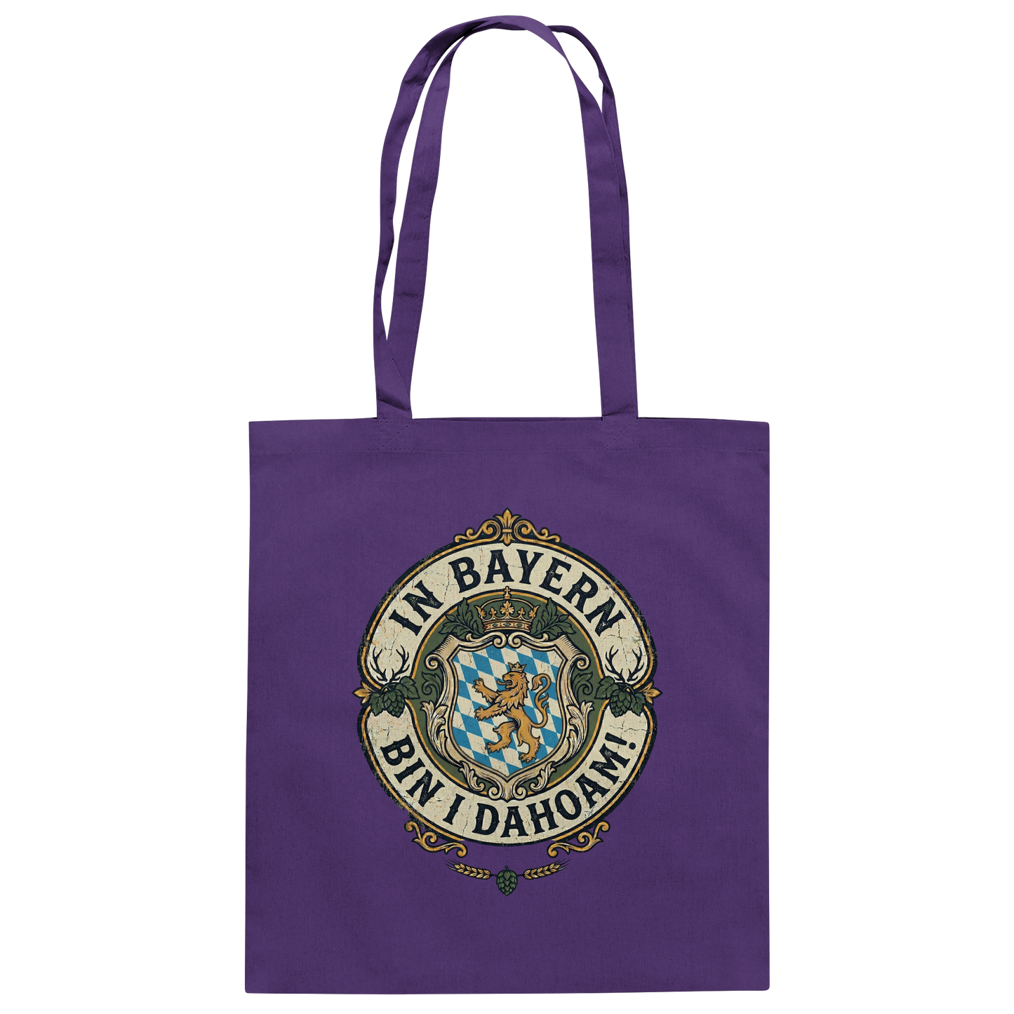 IN BAYERN BIN I DAHOAM! - Baumwolltasche - BayrischerHumor
