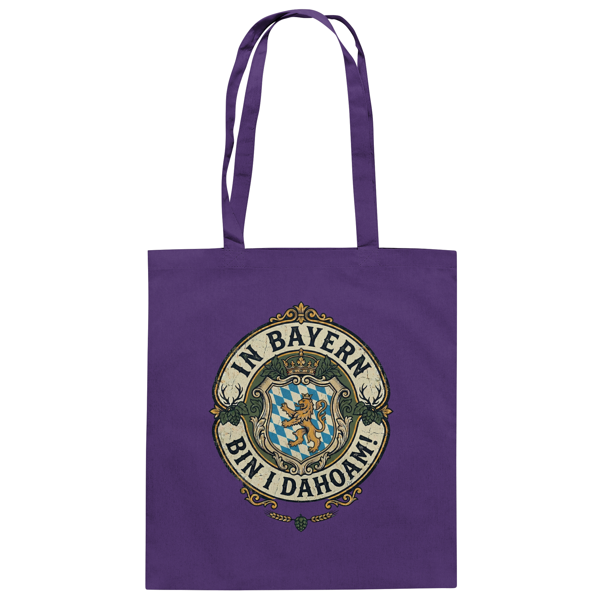 IN BAYERN BIN I DAHOAM! - Baumwolltasche - BayrischerHumor