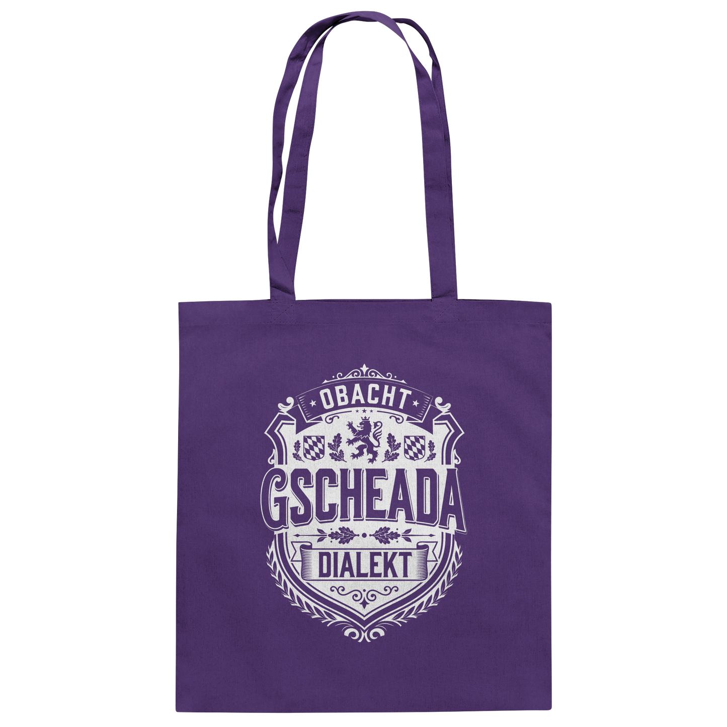OBACHT GSCHEADA DIALEKT - Baumwolltasche - BayrischerHumor