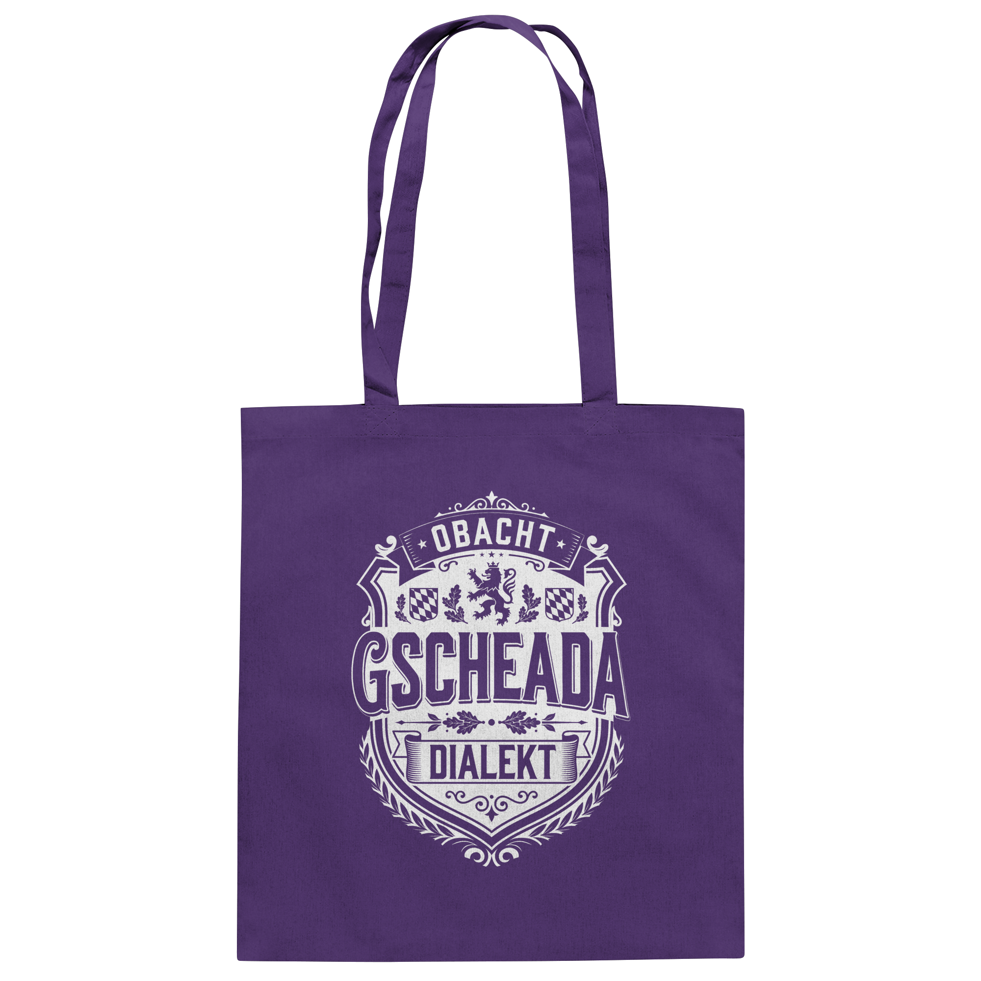 OBACHT GSCHEADA DIALEKT - Baumwolltasche - BayrischerHumor