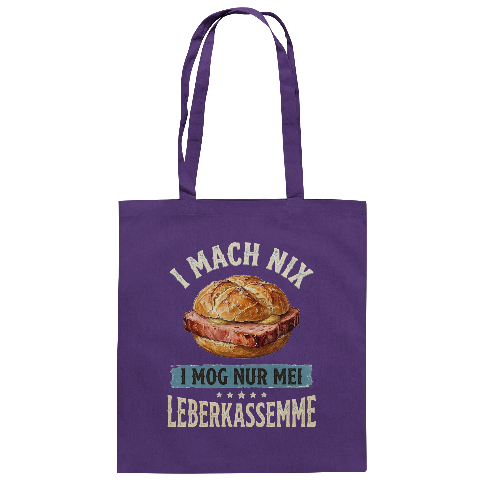I MACH NIX - I MOG NUR MEI LEBERKASSEMME - Baumwolltasche - BayrischerHumor