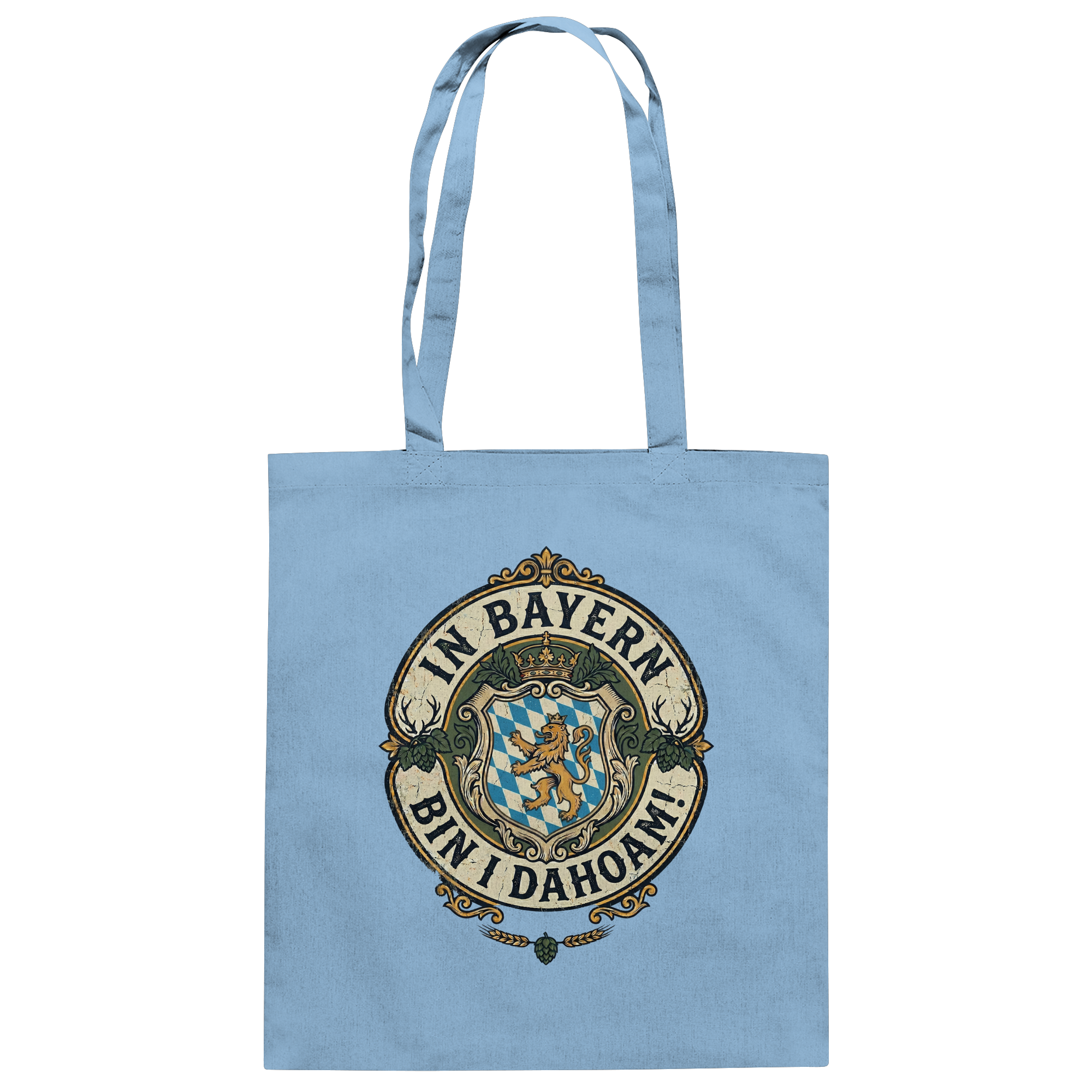 IN BAYERN BIN I DAHOAM! - Baumwolltasche - BayrischerHumor