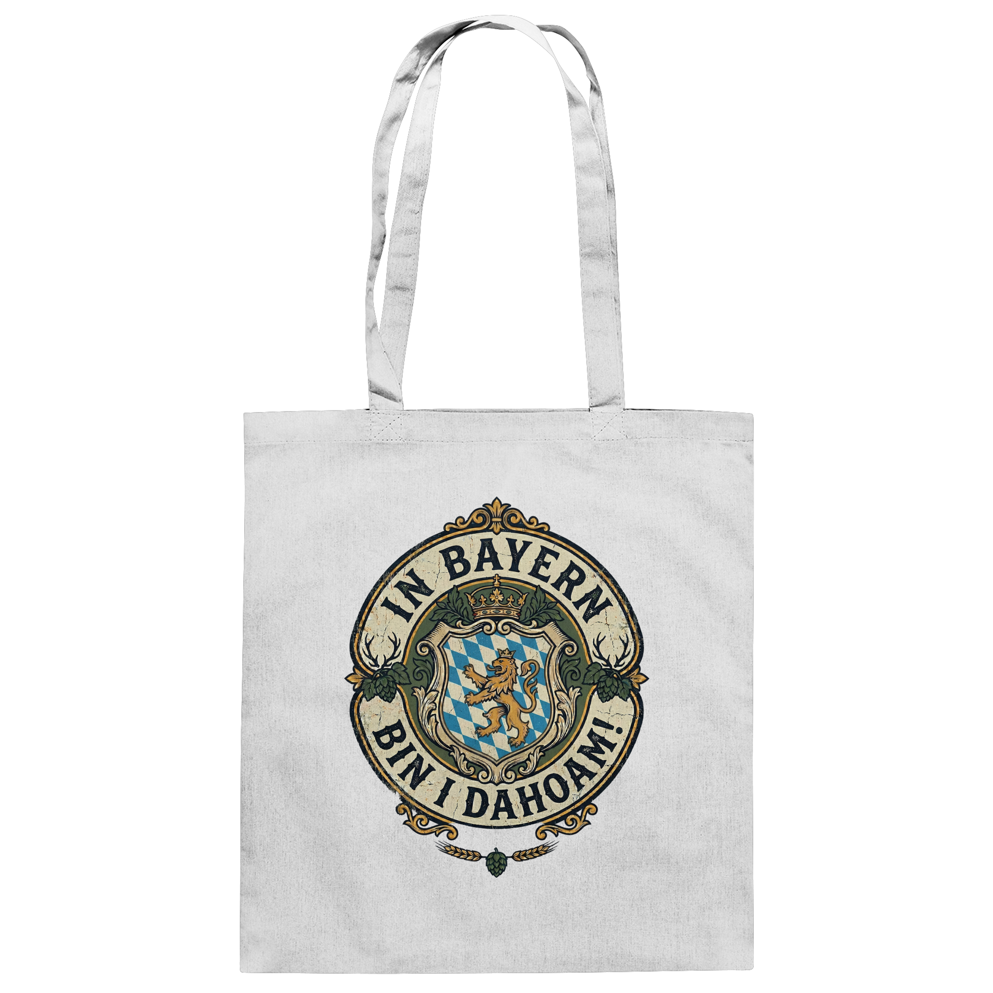IN BAYERN BIN I DAHOAM! - Baumwolltasche - BayrischerHumor
