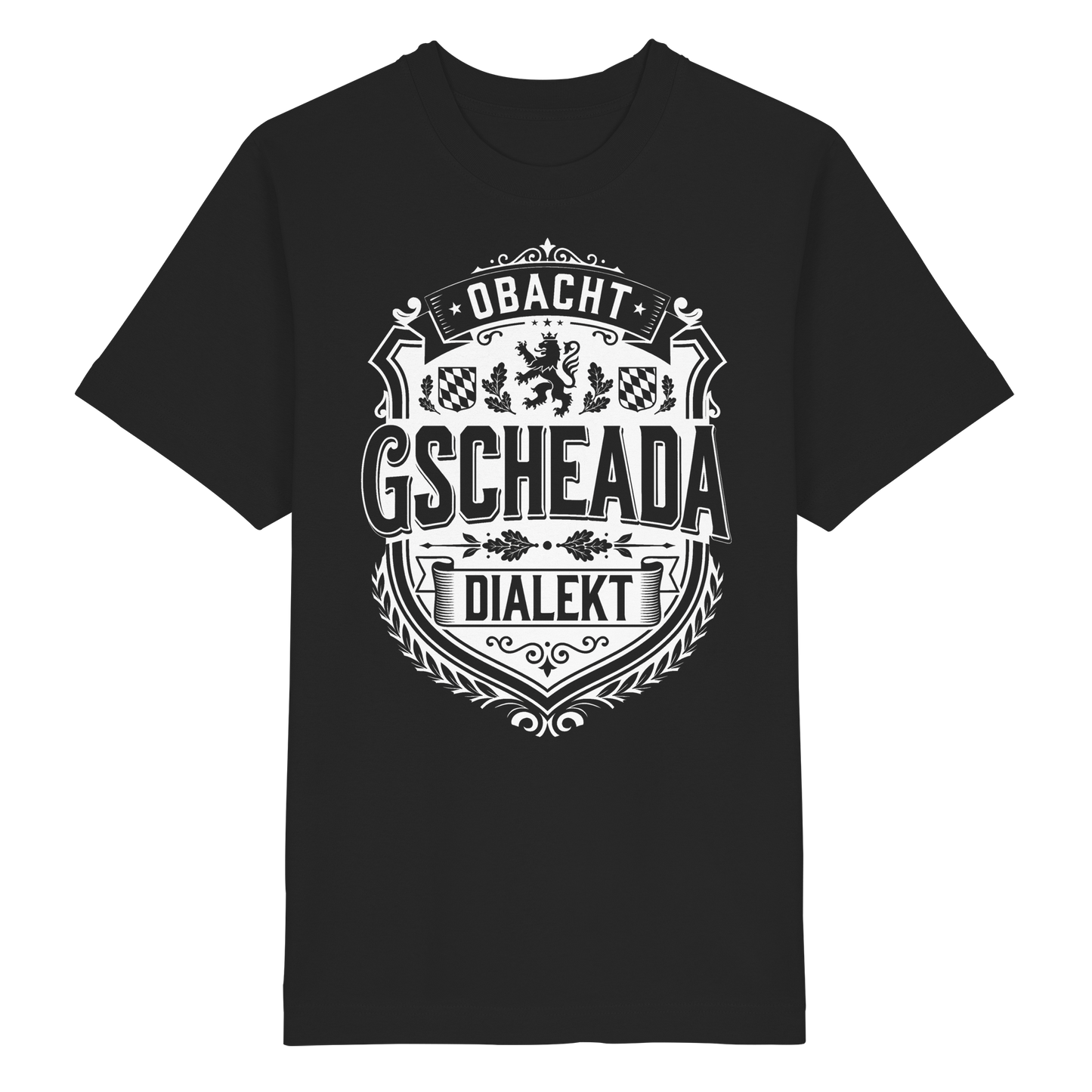 OBACHT GSCHEADA DIALEKT - Heavy Oversized Organic Shirt - BayrischerHumor