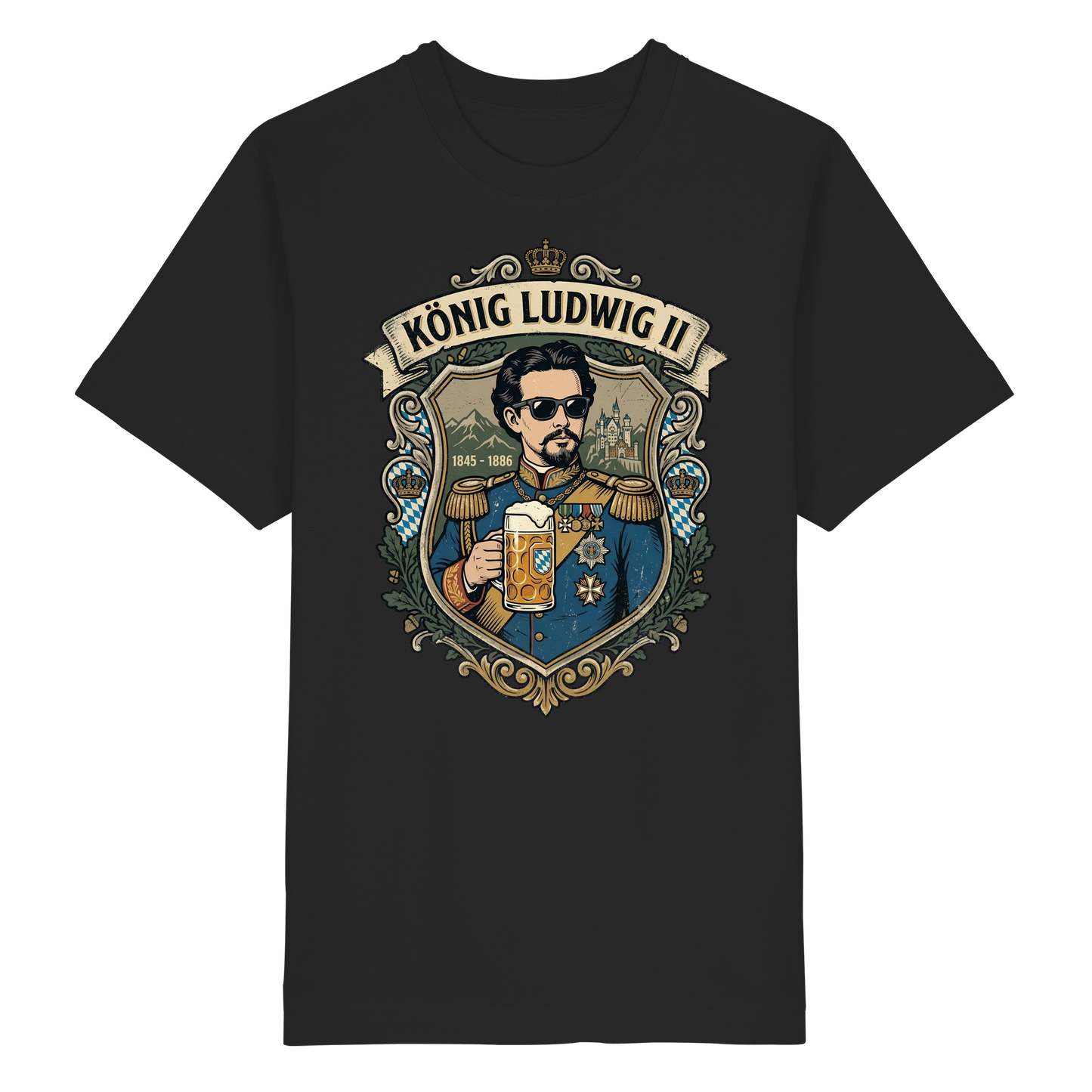 KÖNIG LUDWIG II - Heavy Oversized Organic Shirt - BayrischerHumor