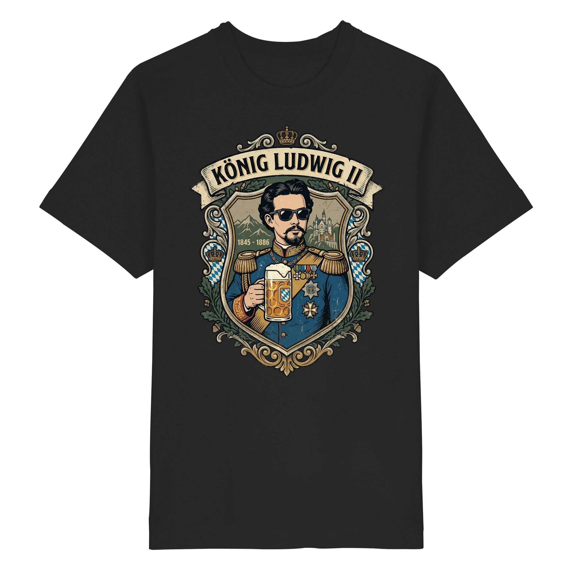 KÖNIG LUDWIG II - Heavy Oversized Organic Shirt - BayrischerHumor