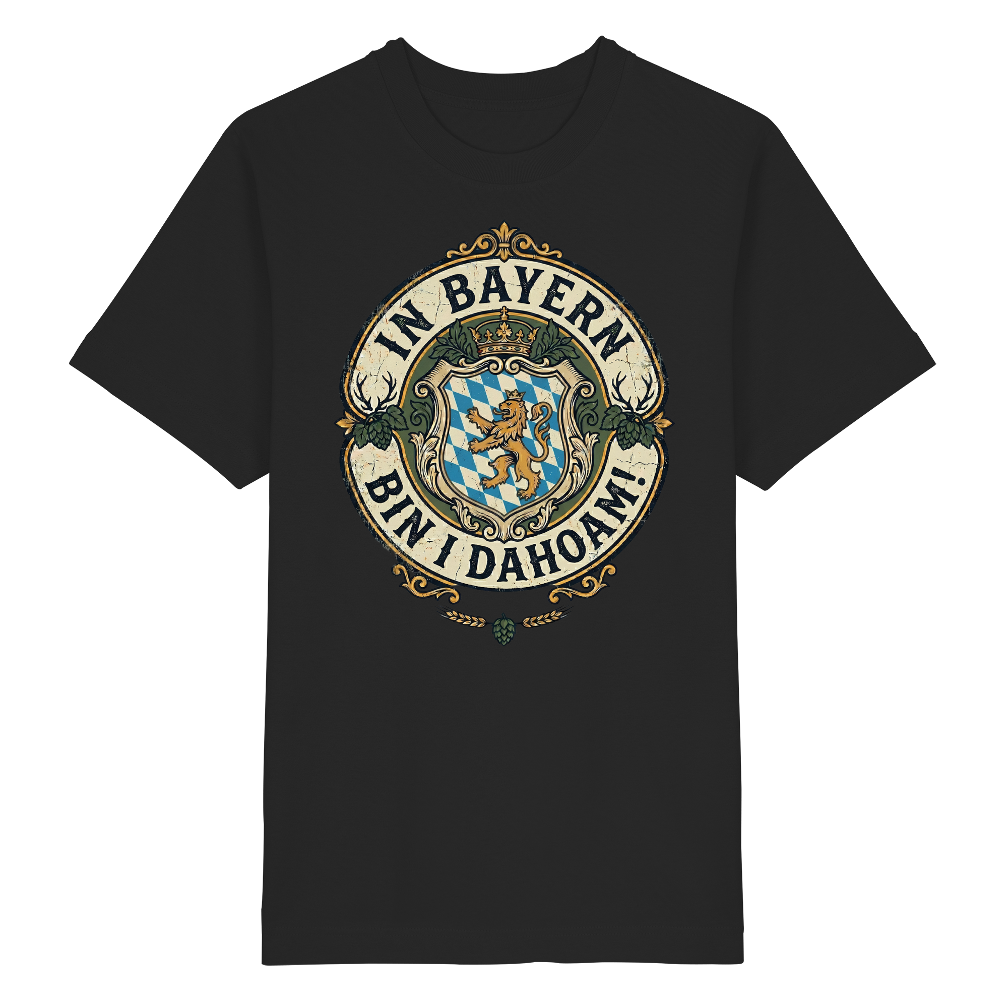 IN BAYERN BIN I DAHOAM! - Heavy Oversized Organic Shirt - BayrischerHumor