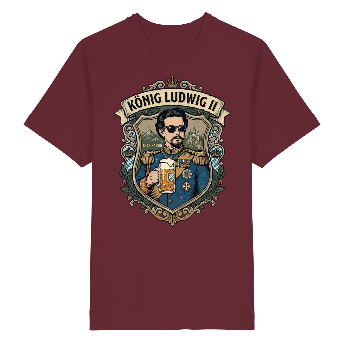 KÖNIG LUDWIG II - Heavy Oversized Organic Shirt - BayrischerHumor
