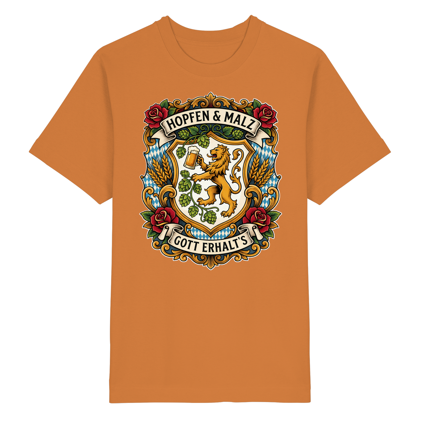 HOPFEN & MALZ - GOTT ERHALT`S - Heavy Oversized Organic Shirt - BayrischerHumor