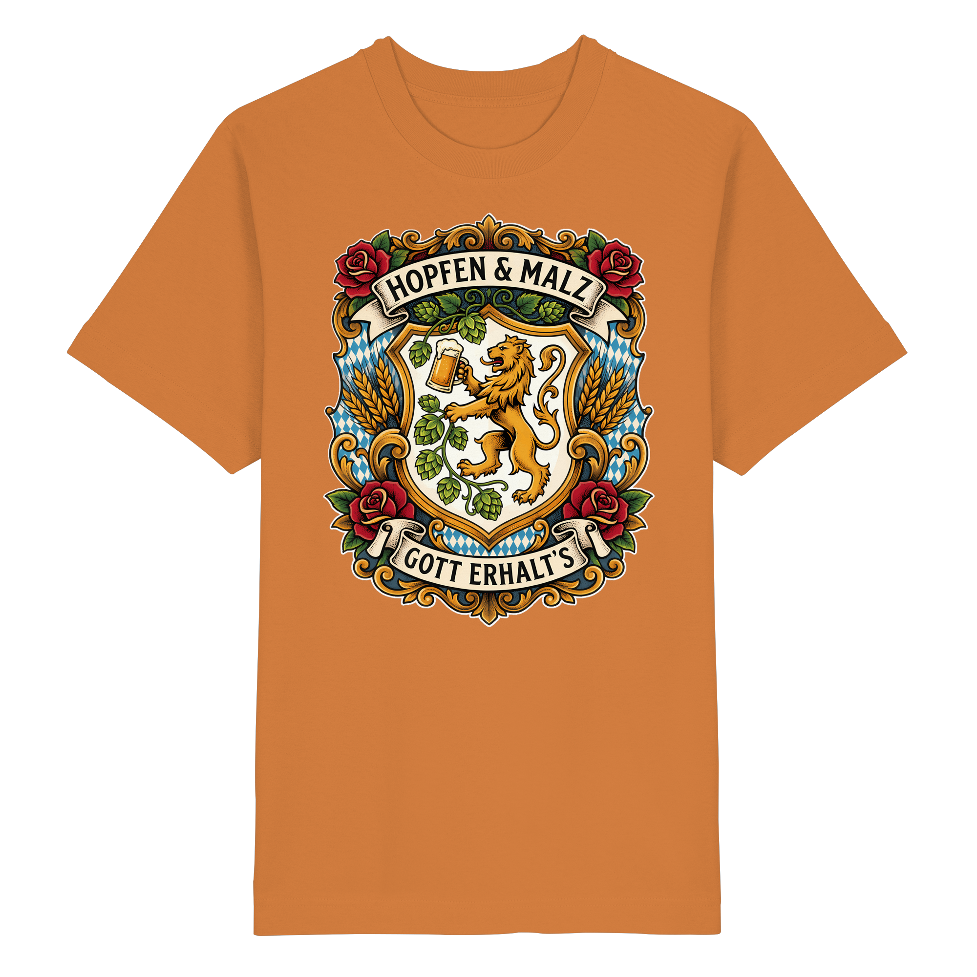 HOPFEN & MALZ - GOTT ERHALT`S - Heavy Oversized Organic Shirt - BayrischerHumor