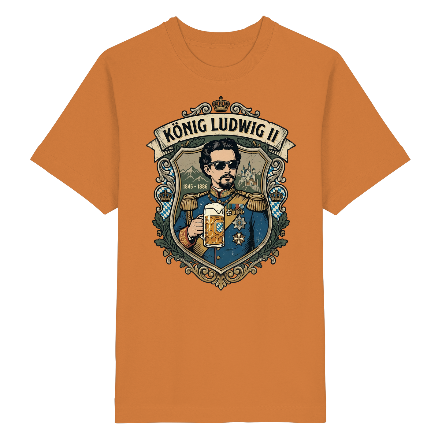 KÖNIG LUDWIG II - Heavy Oversized Organic Shirt - BayrischerHumor