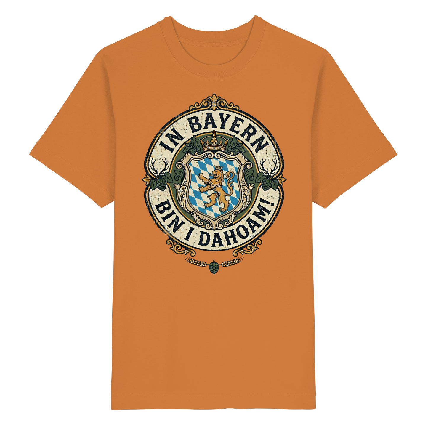 IN BAYERN BIN I DAHOAM! - Heavy Oversized Organic Shirt - BayrischerHumor