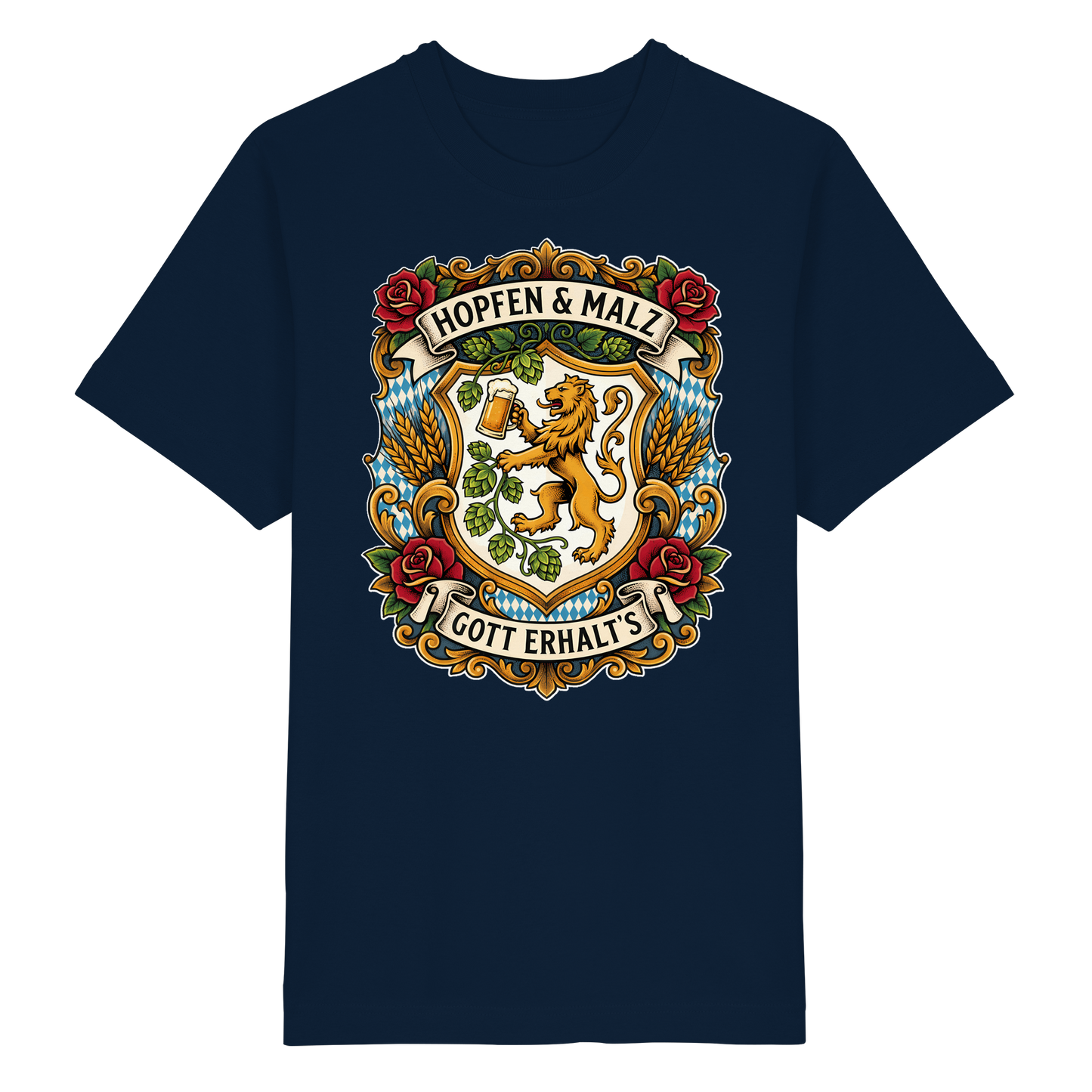 HOPFEN & MALZ - GOTT ERHALT`S - Heavy Oversized Organic Shirt - BayrischerHumor