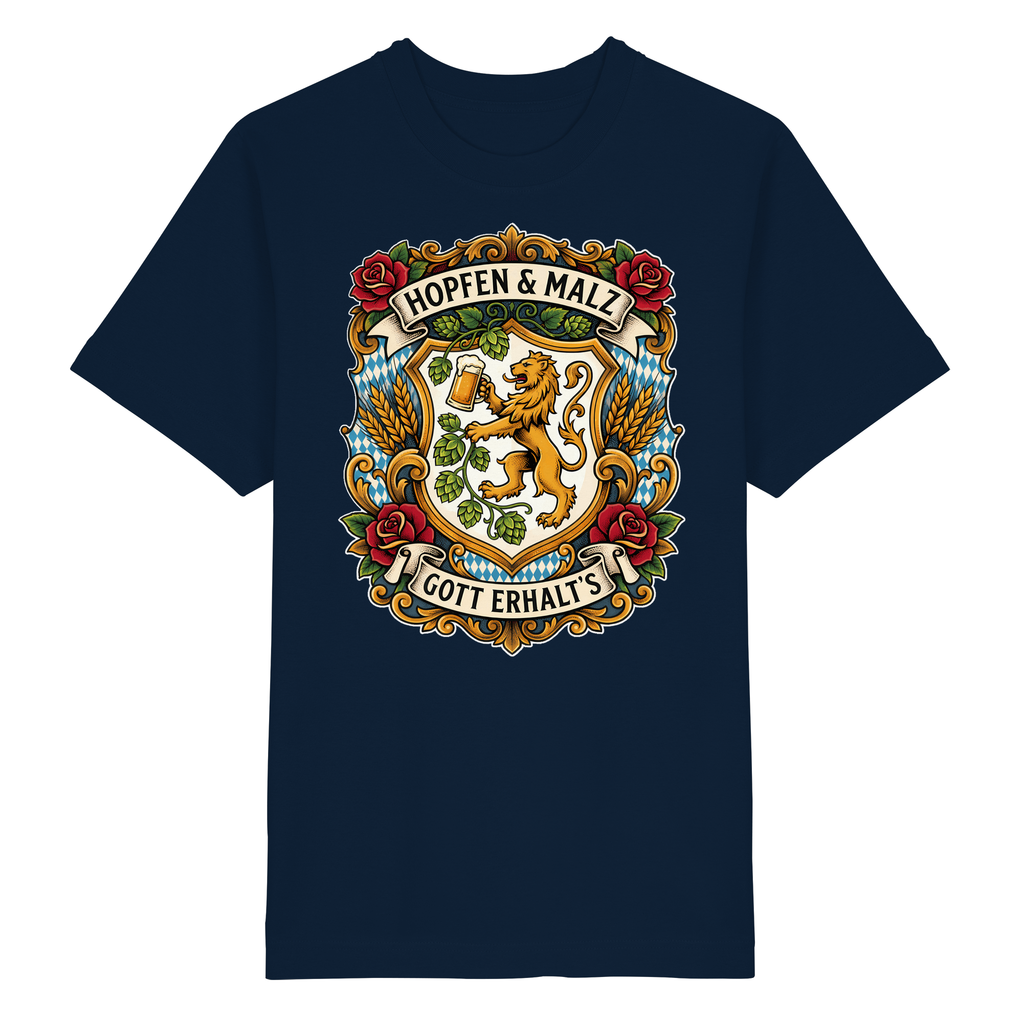 HOPFEN & MALZ - GOTT ERHALT`S - Heavy Oversized Organic Shirt - BayrischerHumor
