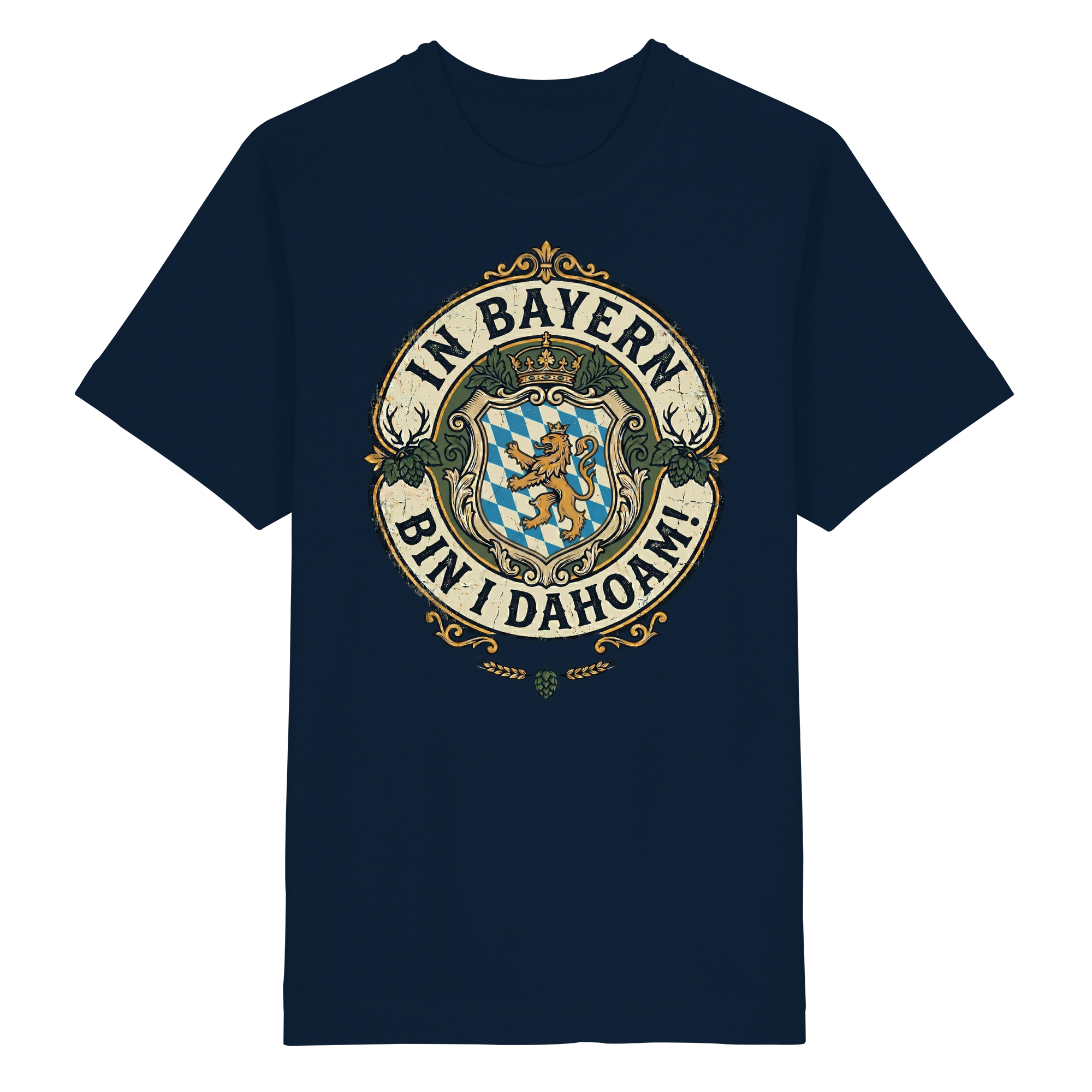 IN BAYERN BIN I DAHOAM! - Heavy Oversized Organic Shirt - BayrischerHumor